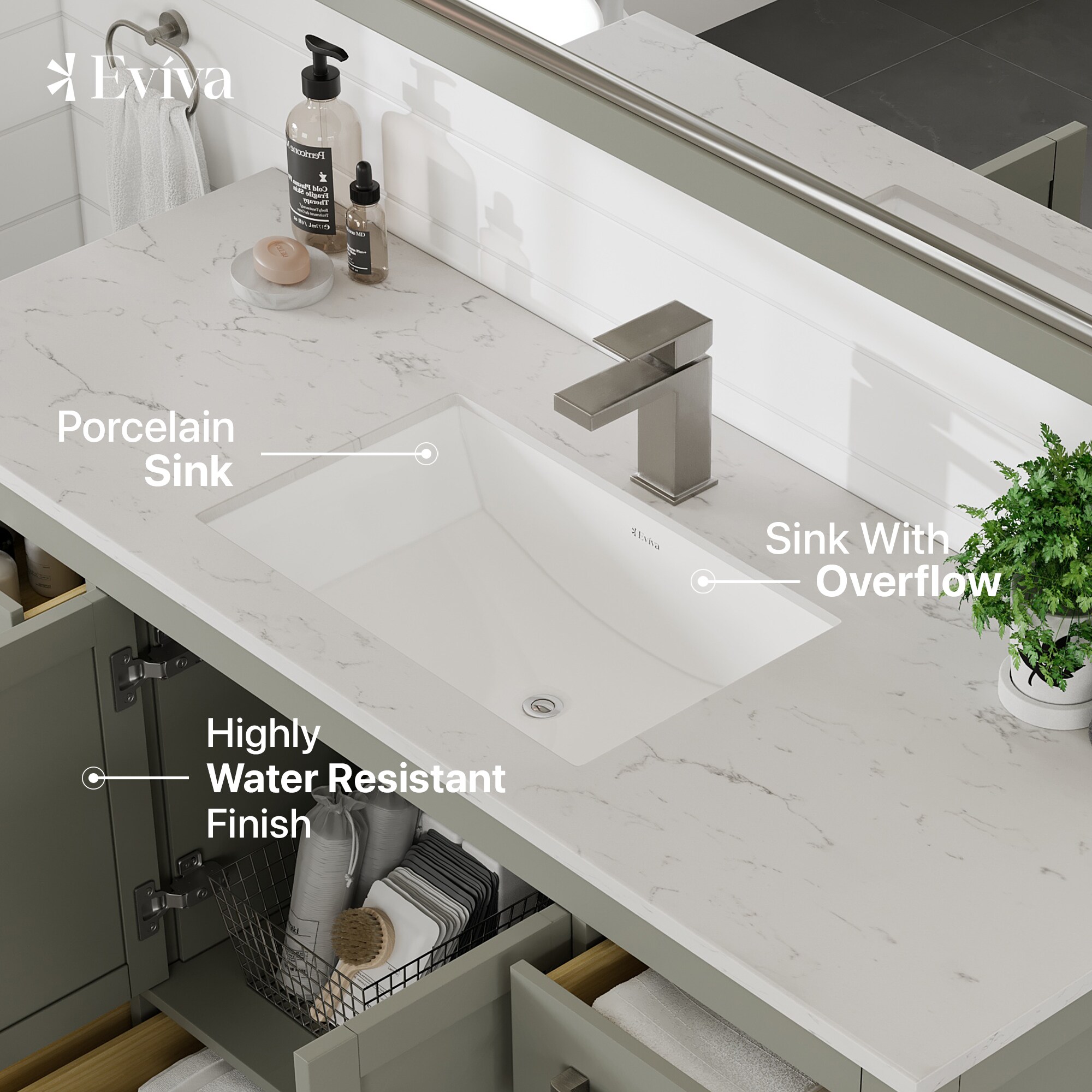 Eviva TVN414-54X18GR-Q Bath-Vanity-Combo - View #4