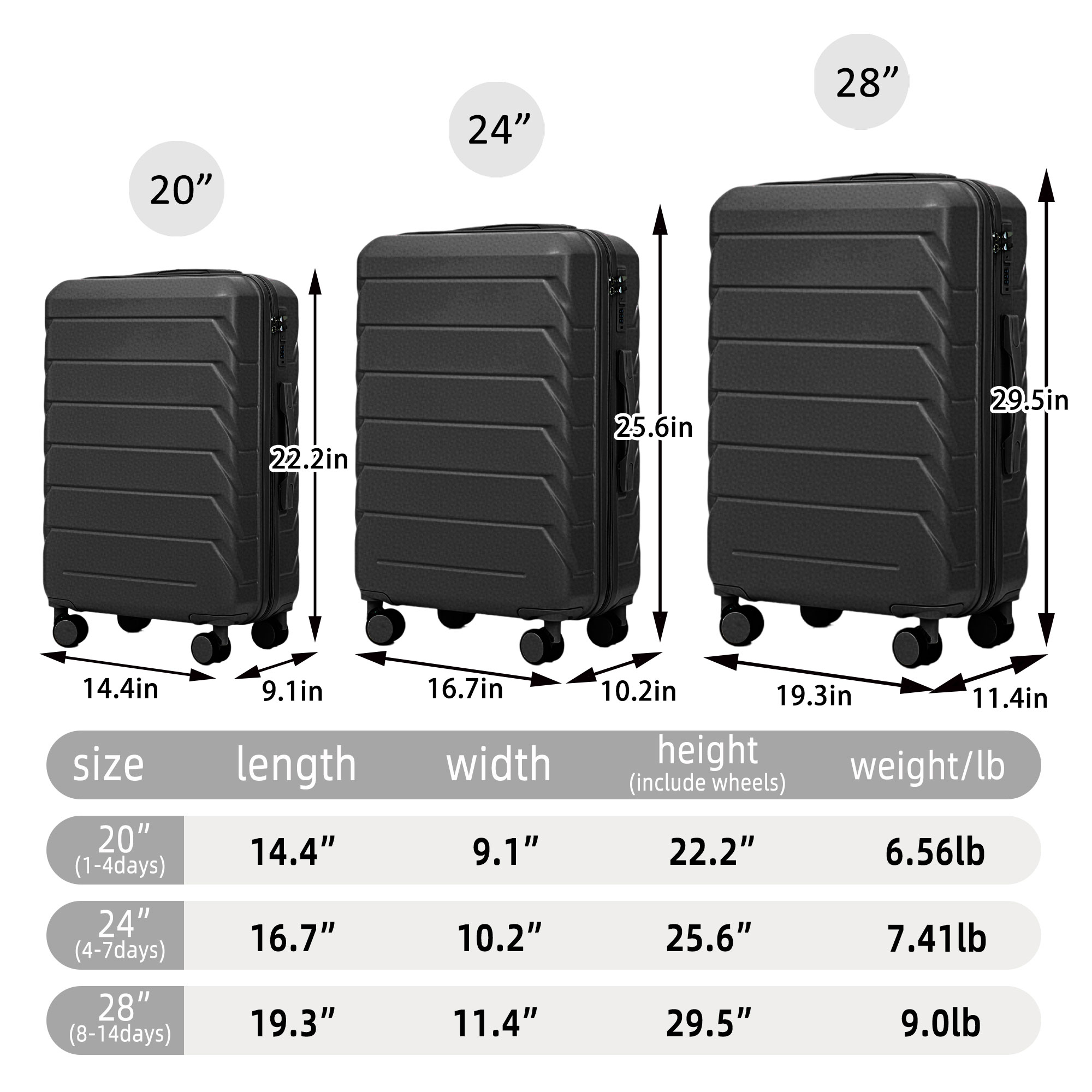 ModernLuxe L3P-W2787P278773 Luggage-And-Luggage-Sets - View #3