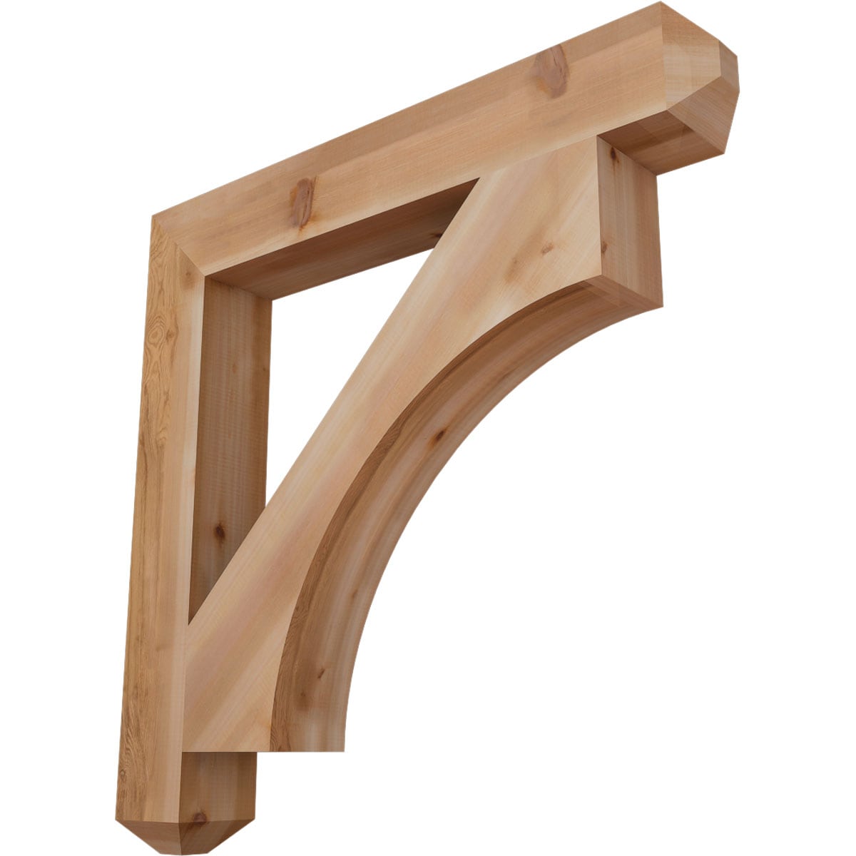 Ekena Millwork BKT06X42X42WTL04SWR Westlake craftsman smooth 5-1/2-in x 42-in x 42-in Western red cedar Brown Wood Standard bracket