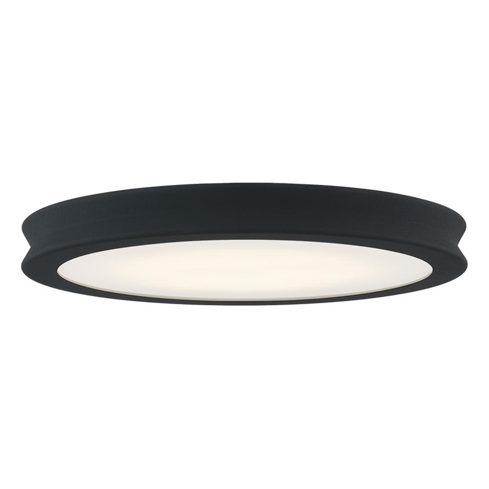 Justice Design Group FSN-4182-OPAL-MBTX Fusion- Bevel Family 1-Light Matte Black LED Flush Mount Light