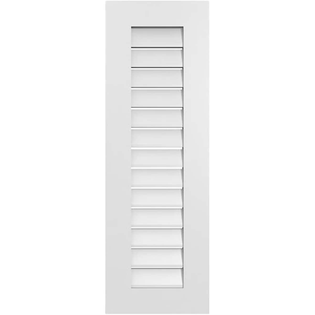 Ekena Millwork GVPVE14X4201SF 14-Inches x 42-Inches Off-white Rectangle PVC Gable Louver Vent