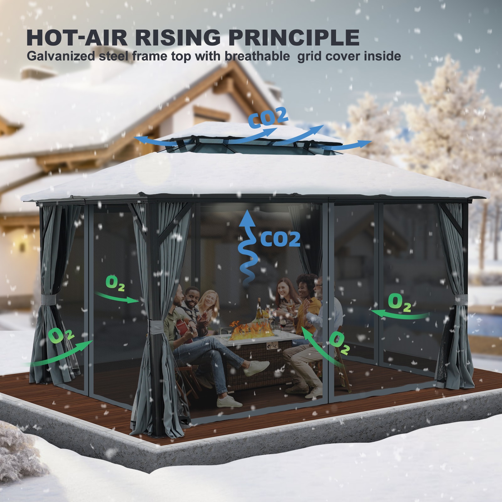 Kahomvis ZHIJIE-QP109-001 Wood-Resin-Gazebos - View #5