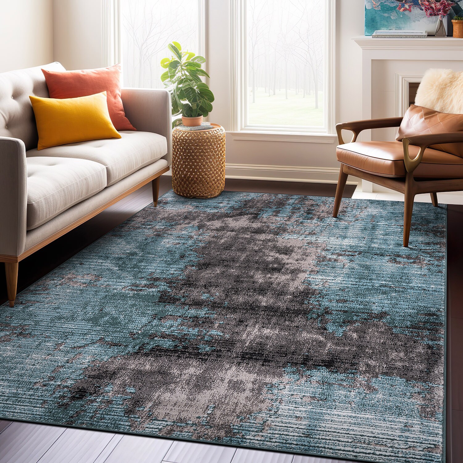 World Rug Gallery 392BLUE5X7 rugs - View #2