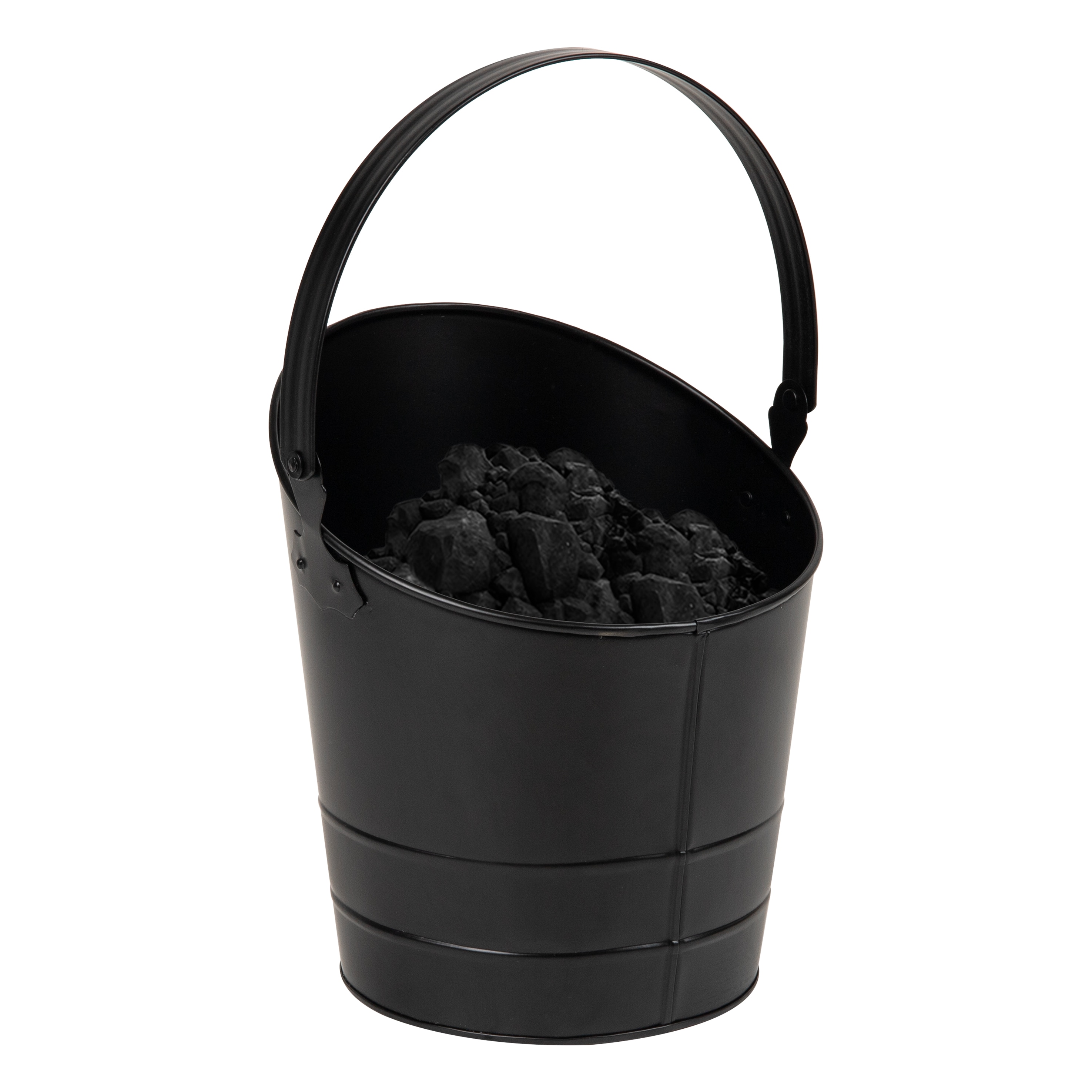 Mind Reader ASHBUCK-BLK Black Metal Ash bucket