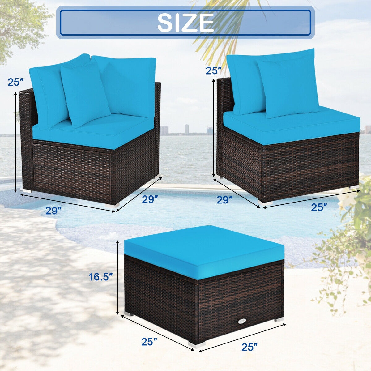 WELLFOR OUG66750TU+ Patio-Conversation-Sets - View #10