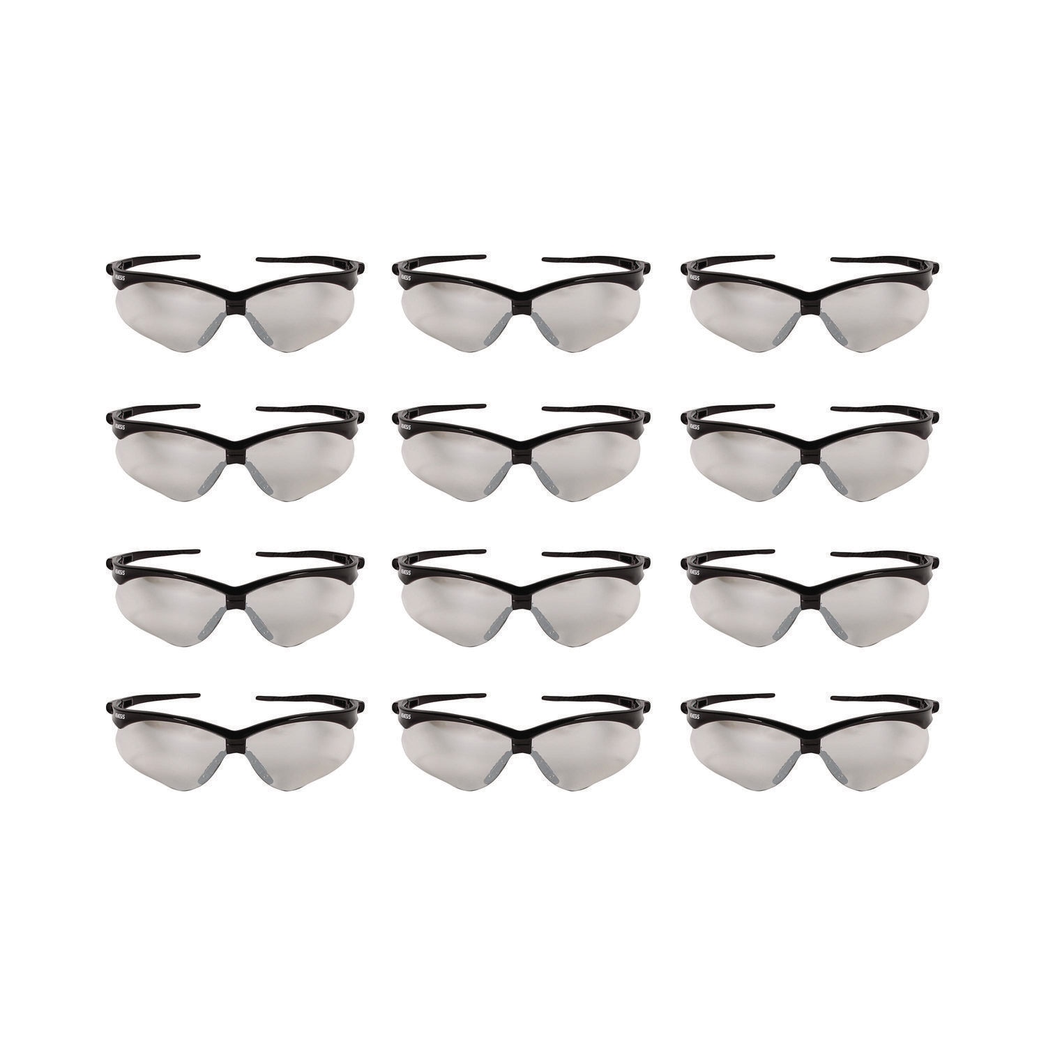 KleenGuard Nemesis Safety Glasses Black Half Frame Clear Dual I/O Lens