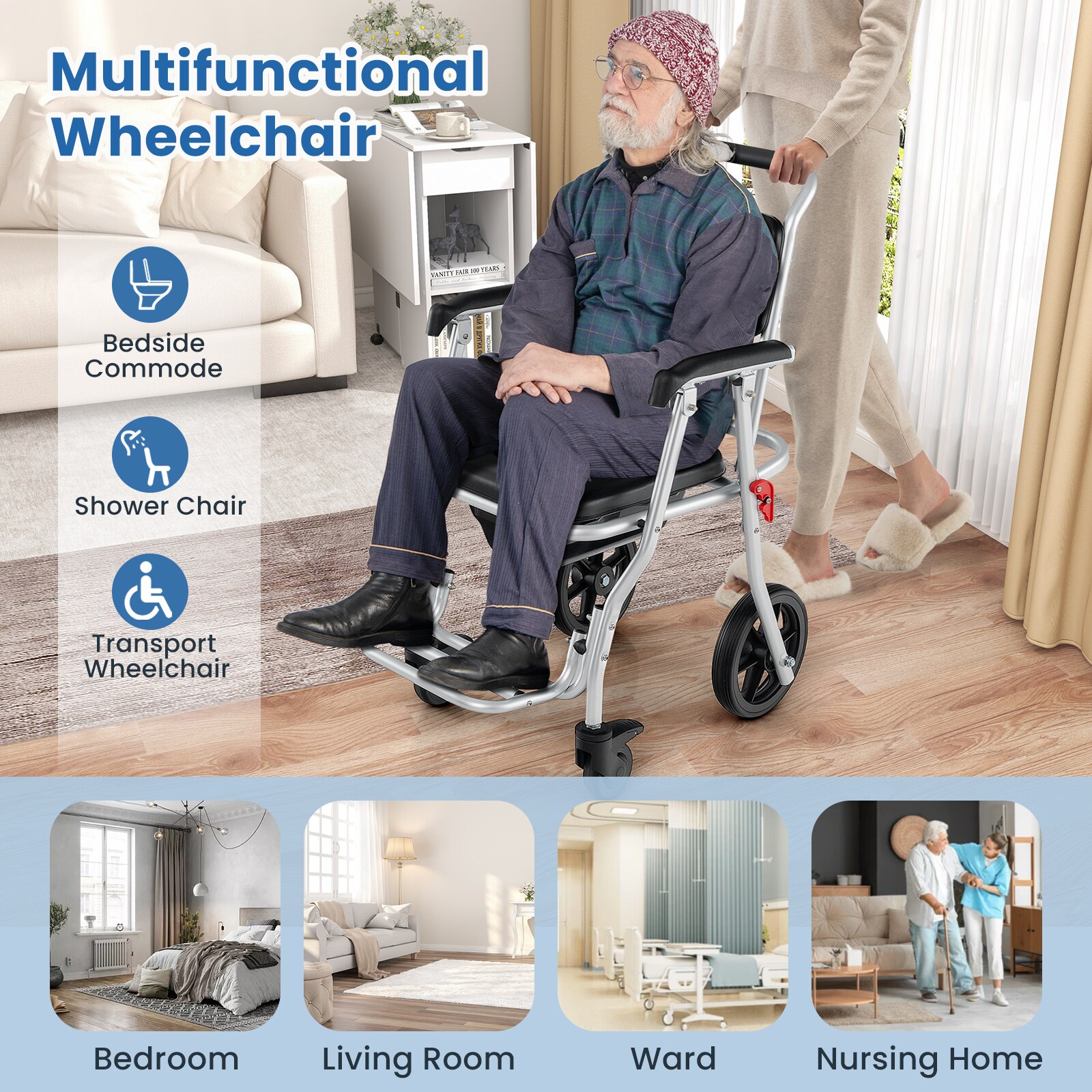 Slickblue D-CO-42001HJ Walkers-Wheelchairs-Rollators - View #5