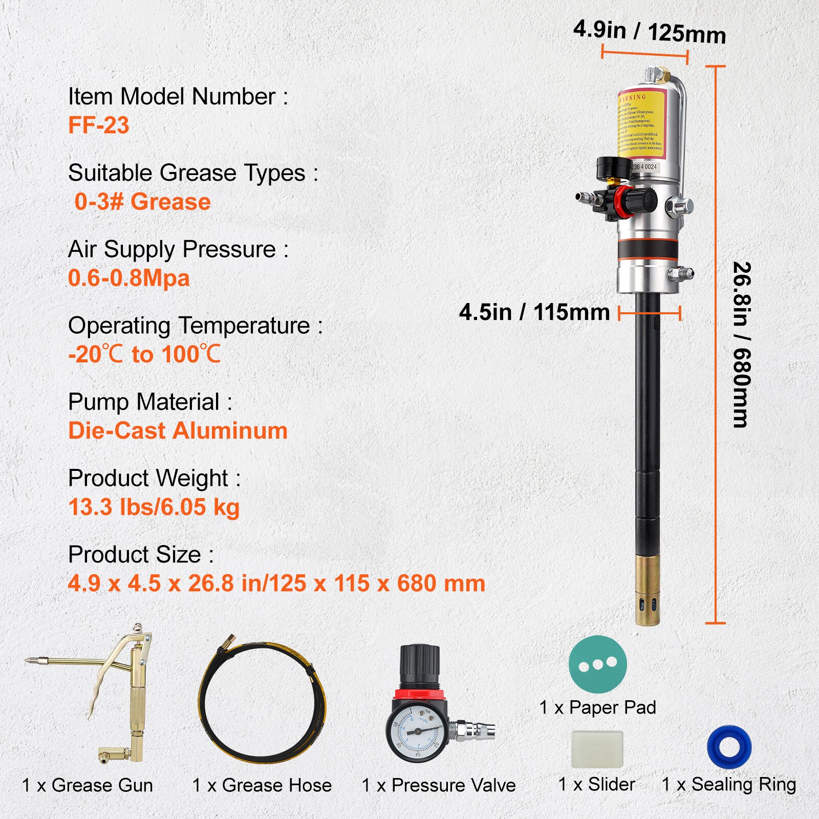 VEVOR SCHYJLB0000001979V0 Air-Grease-Guns - View #7