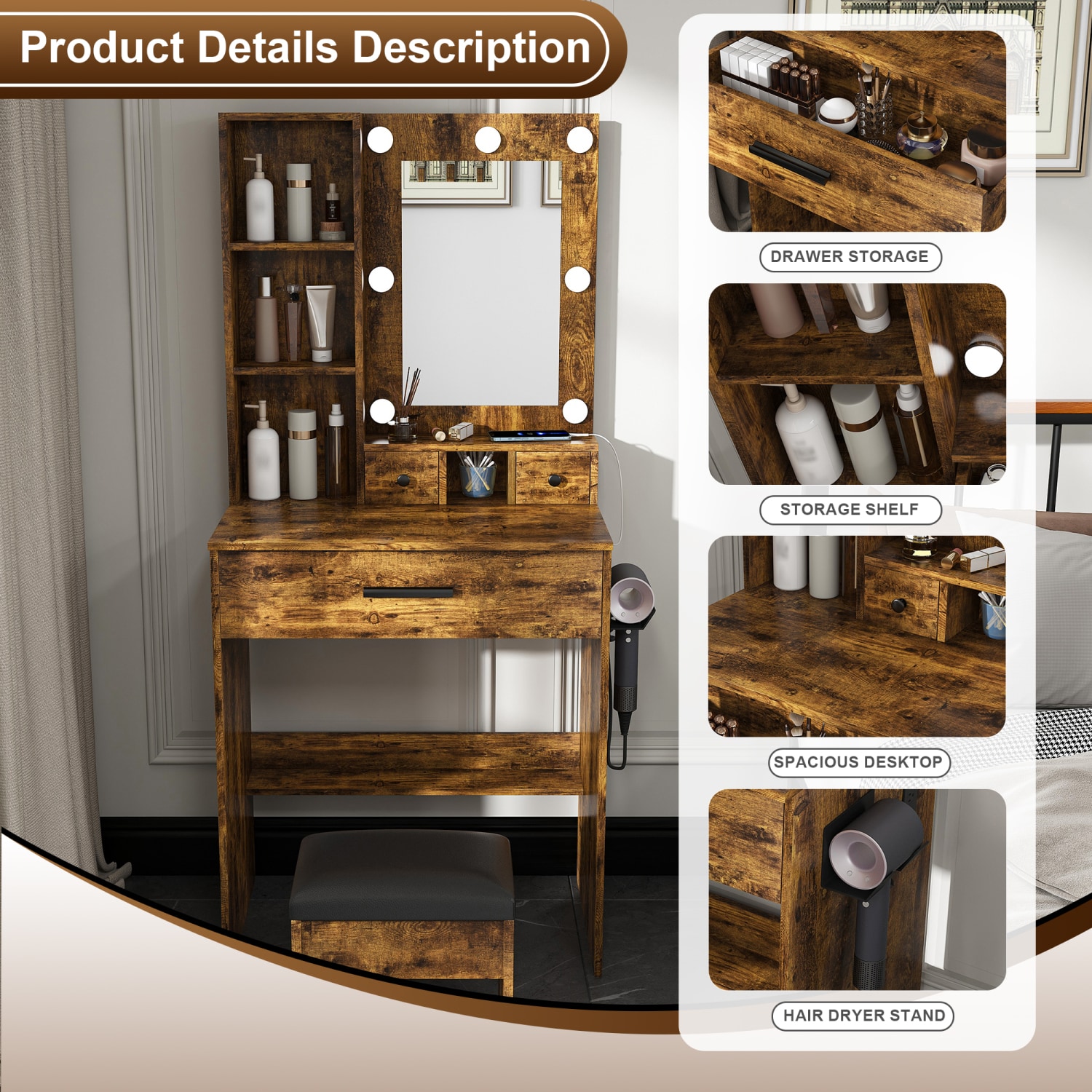 Streamdale Furniture W2699P345802 Bedroom-Vanities - View #6