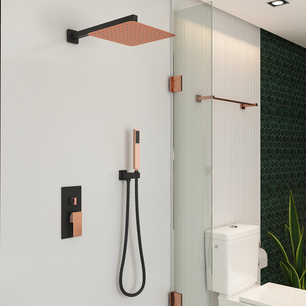 Mondawe WF6360-10BRG Showerhead-Bar-Panels - View #2