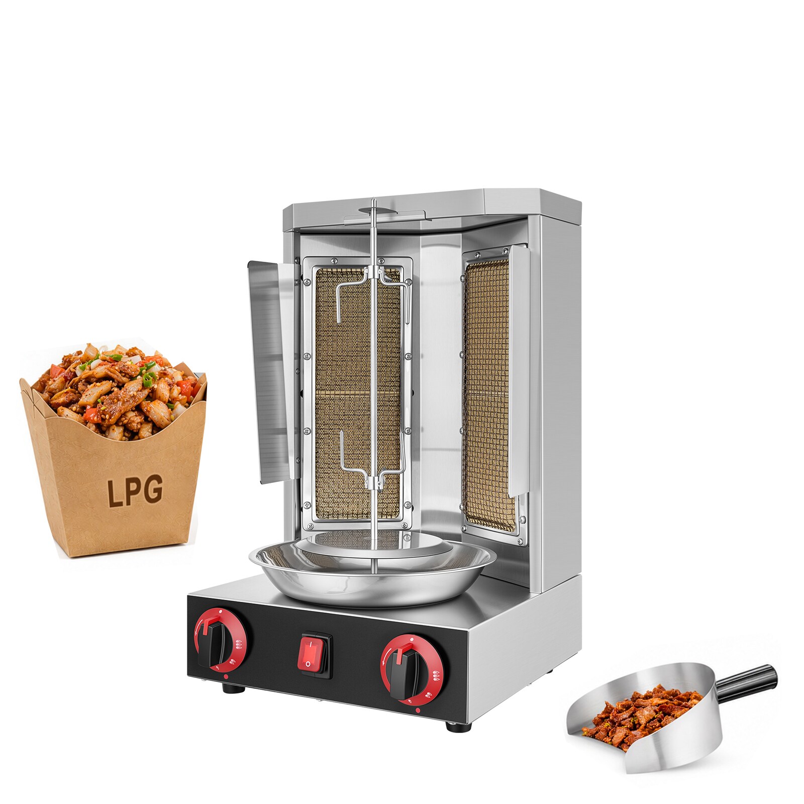 VEVOR Countertop Vertical Rotating Oven 15 lbs Rotisserie Shawarma ...