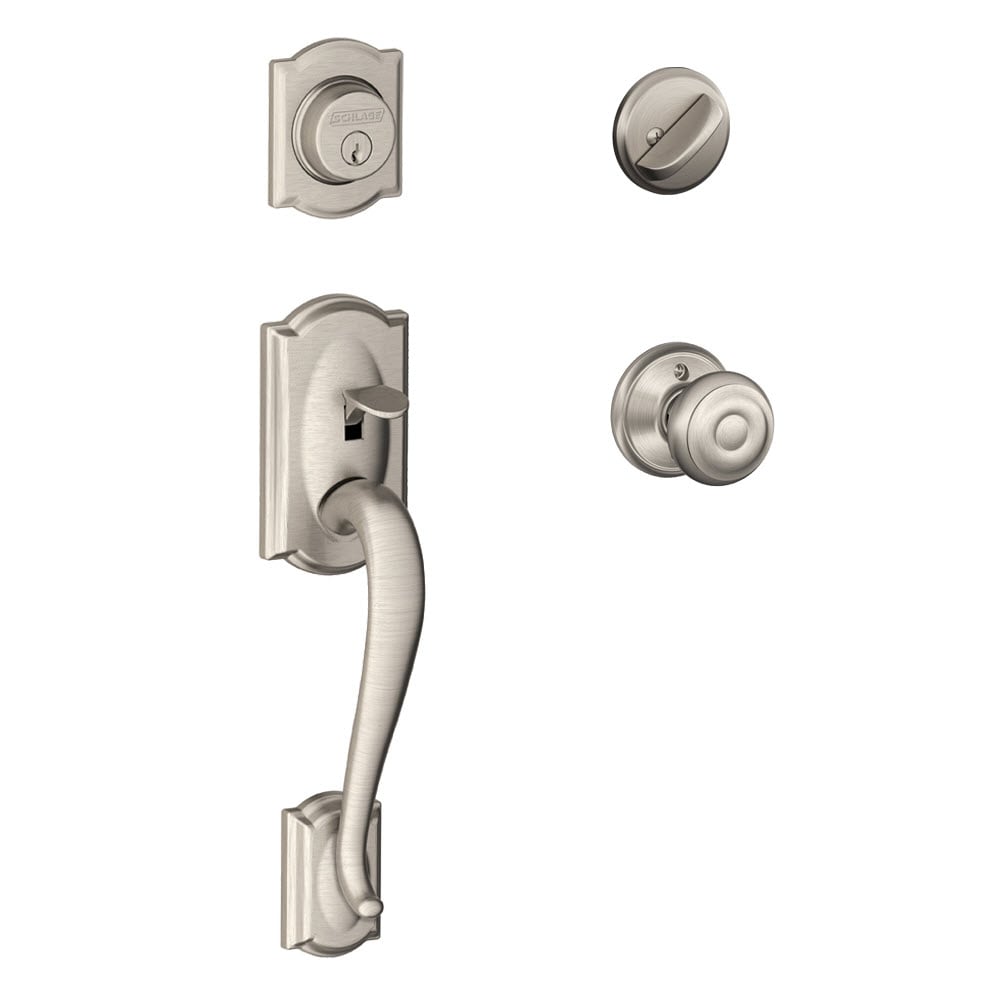 Schlage Entry Door Lock Set w/ Matching Deadbolt- Satin Nickel, LAST ONE