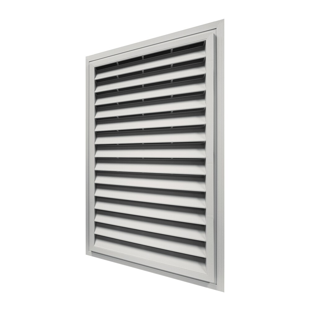 Builders Edge 20-in x 30-in Rectangle Vinyl Gable Louver Vent in the ...