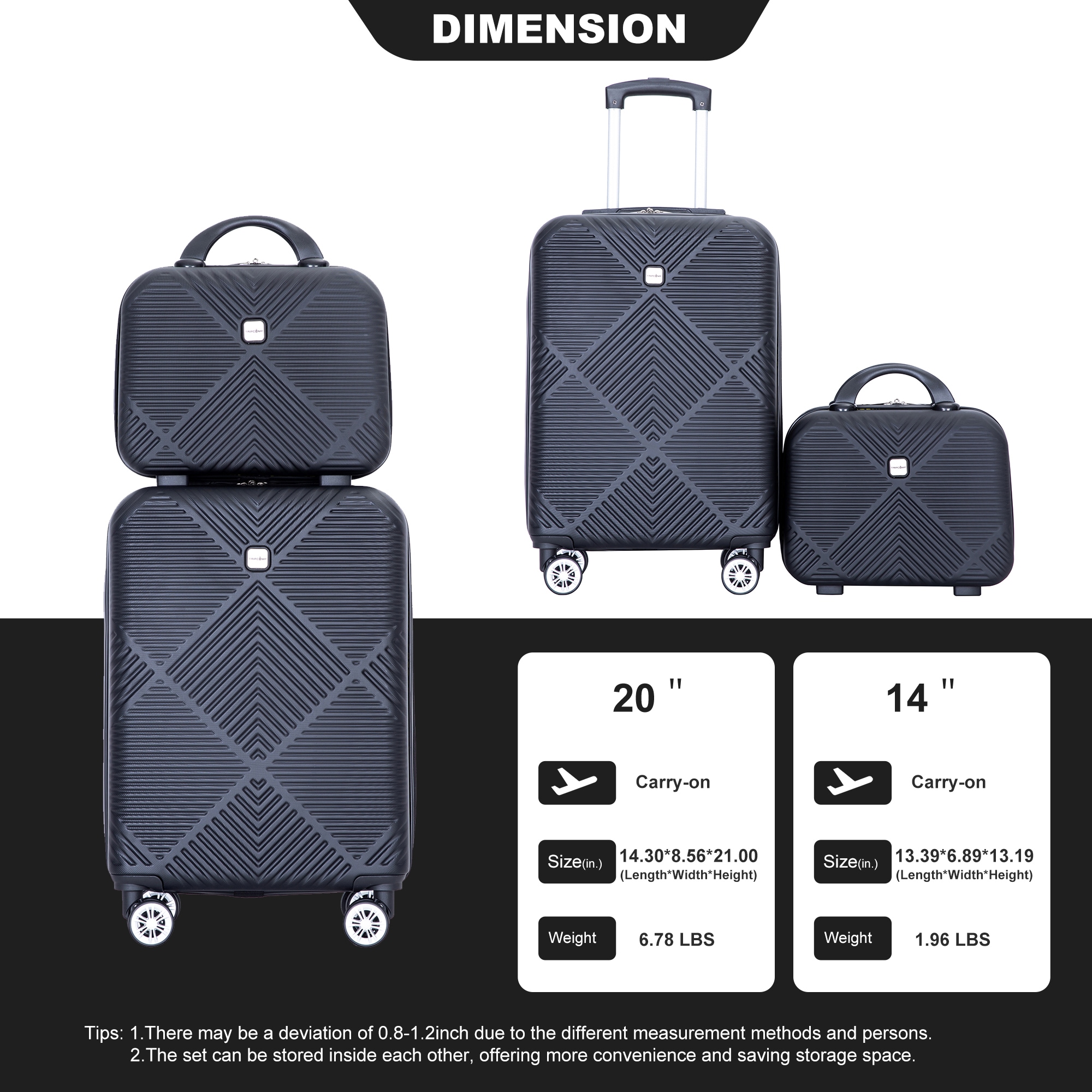 SINOFURN SYD9400017BK Luggage-And-Luggage-Sets - View #11
