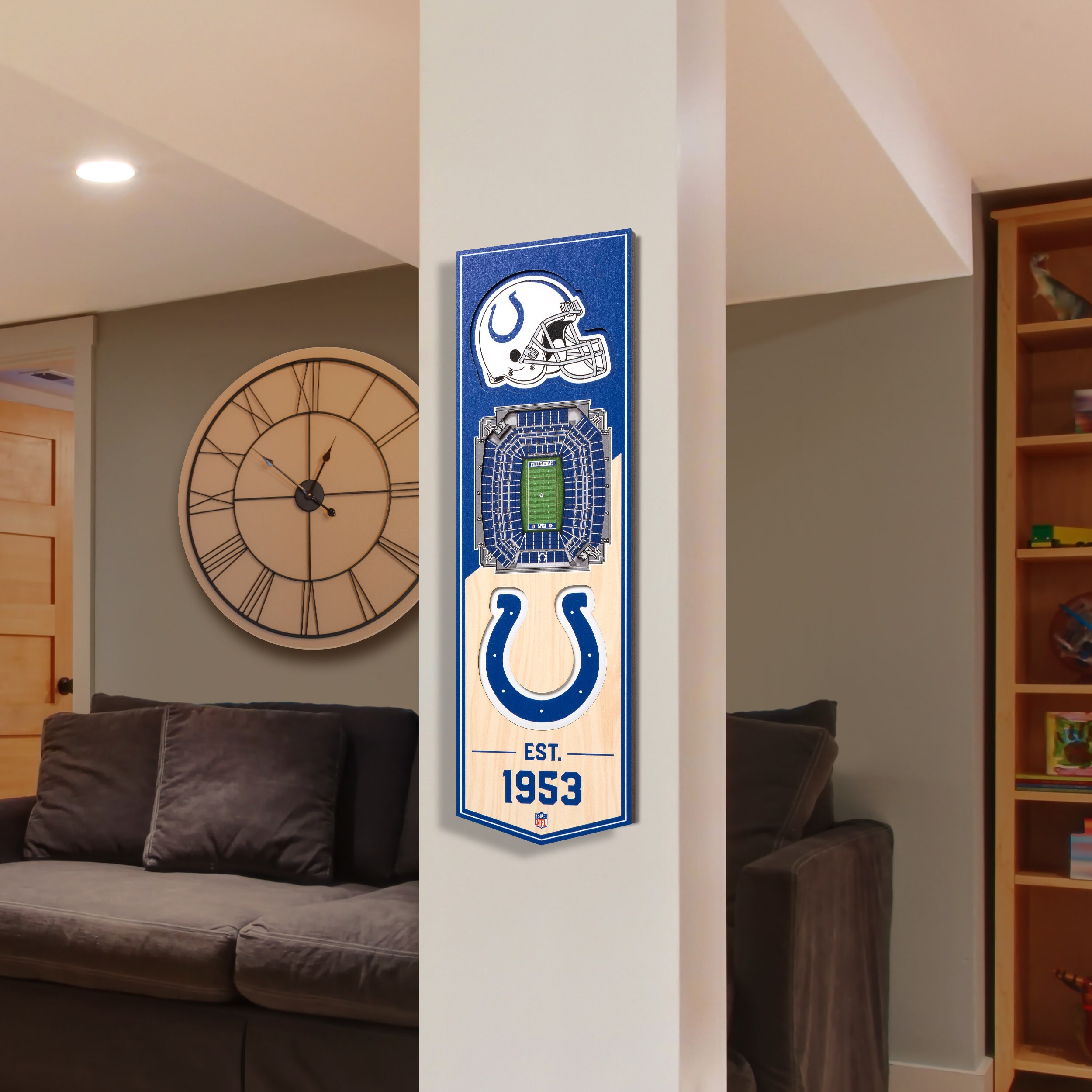 Indianapolis Colts Lucas Oil Stadium 3D Wood Stadium Replica — 3D