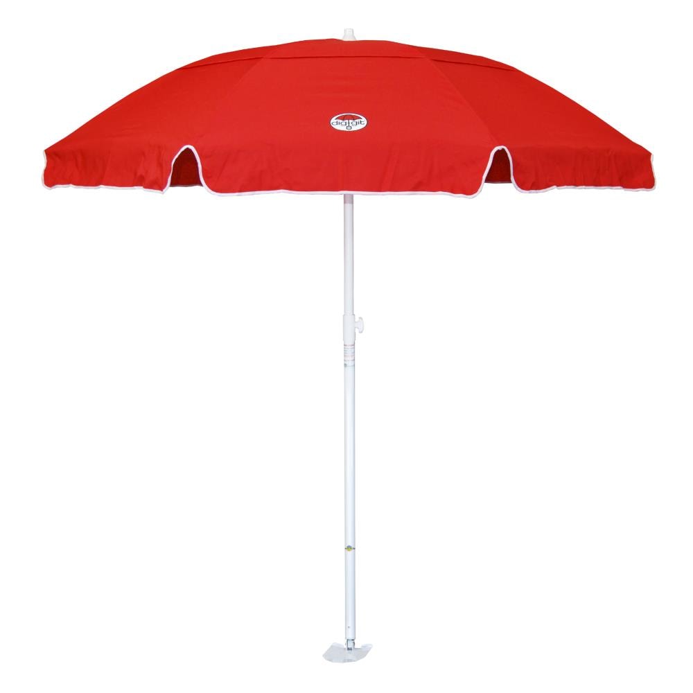 dig-git DG-V0065 7-ft Red Beach Umbrella