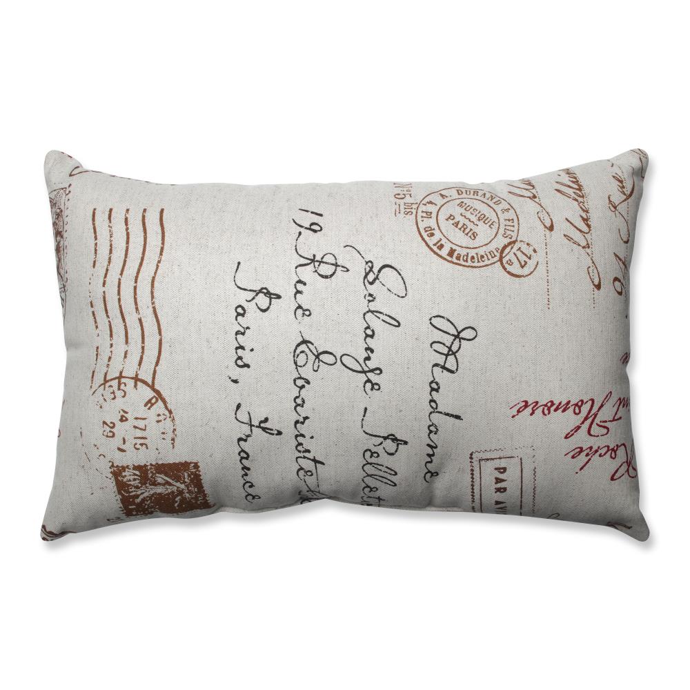 Pillow Perfect 474847 11-1/2-in x 18-1/2-in Red, Tan Indoor Decorative Pillow