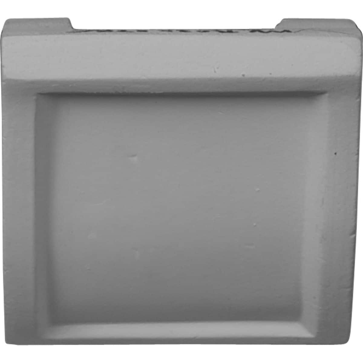 Ekena Millwork MDB03X03BE Bedford 3-in x 3-in Interior Primed Urethane Traditional 169288 Mid Crown Moulding Block