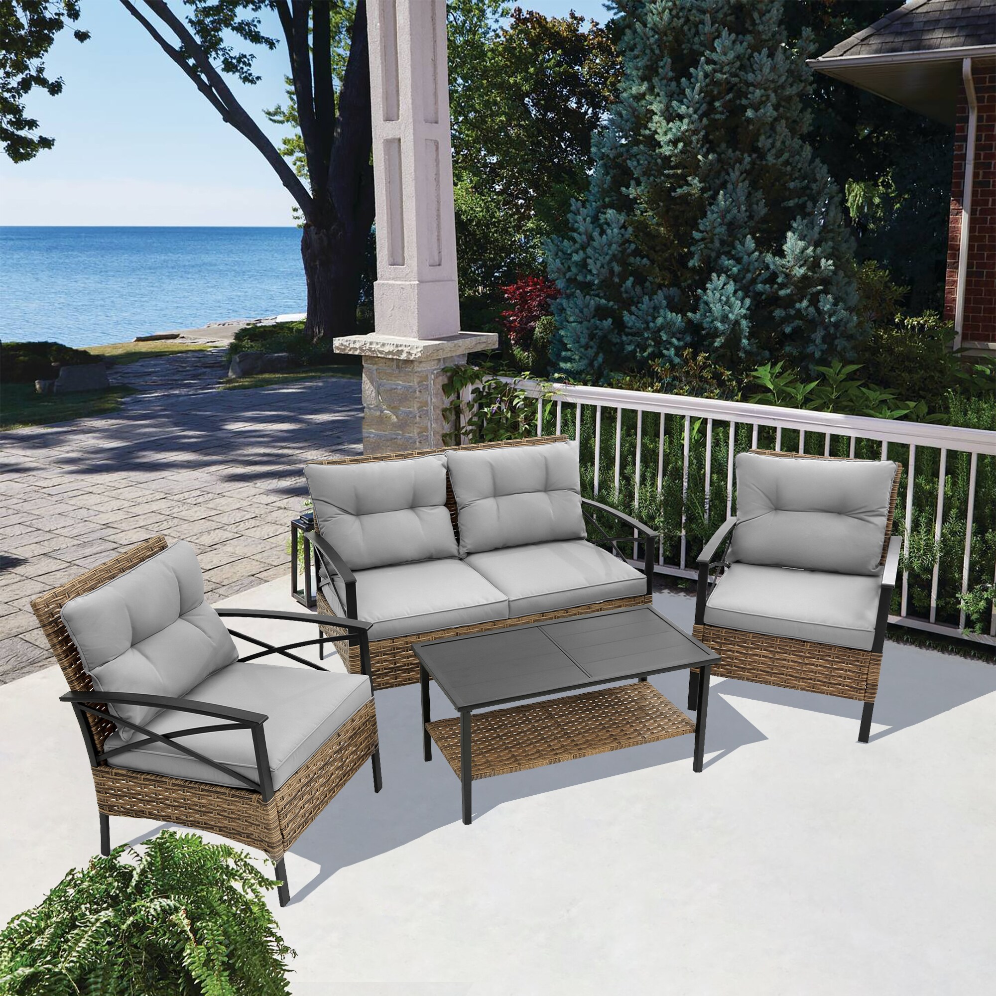 Forclover MONLDS03GR Patio-Conversation-Sets - View #6