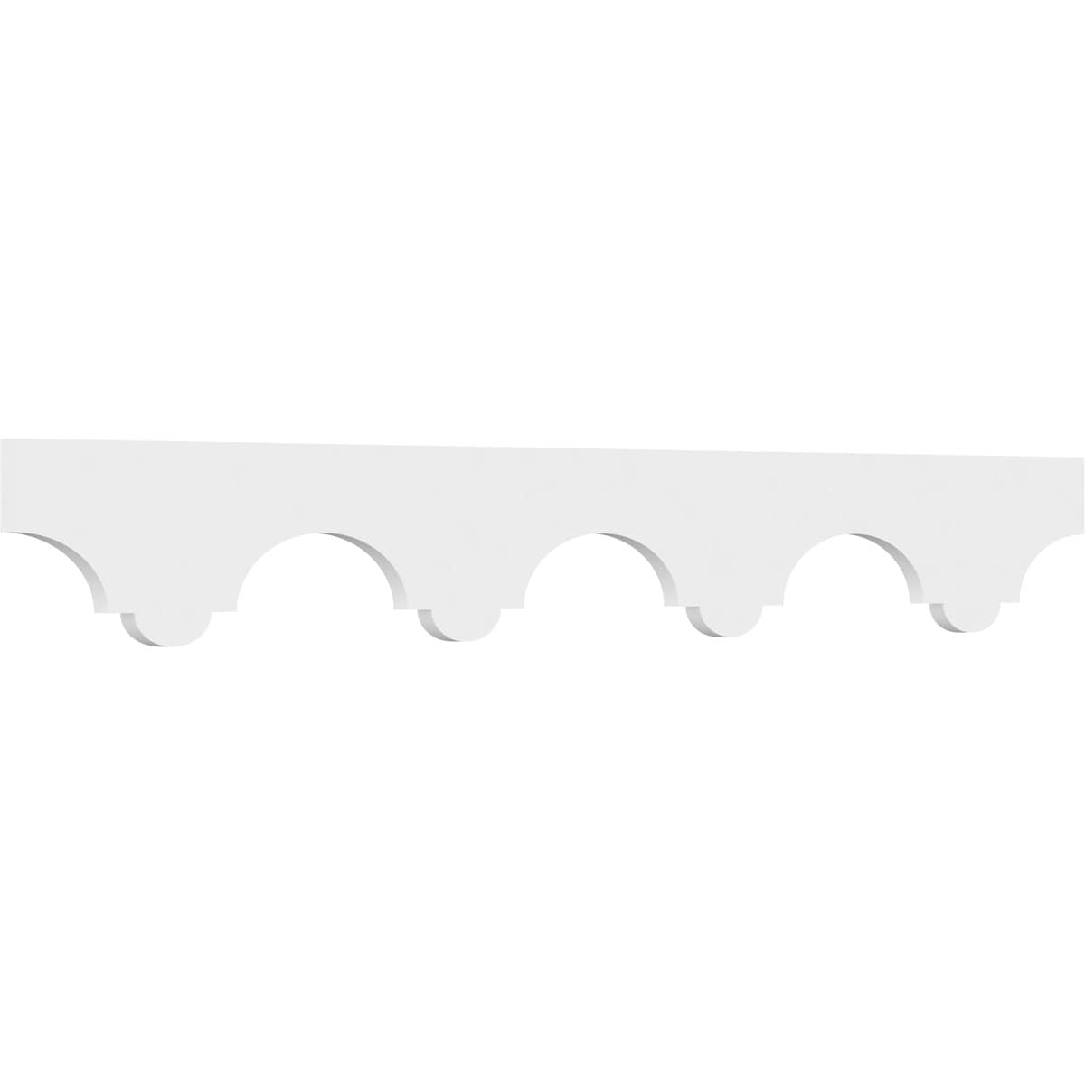 Ekena Millwork RUNP06X0625X48MLT Malta 6-in x 4-ft Unfinished PVC Running trim Moulding