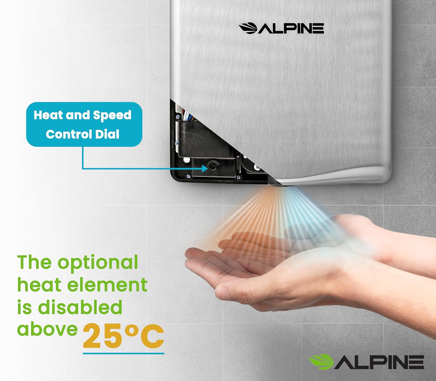 Alpine Industries 405-10-SSB Commercial-Hand-Dryers - View #3