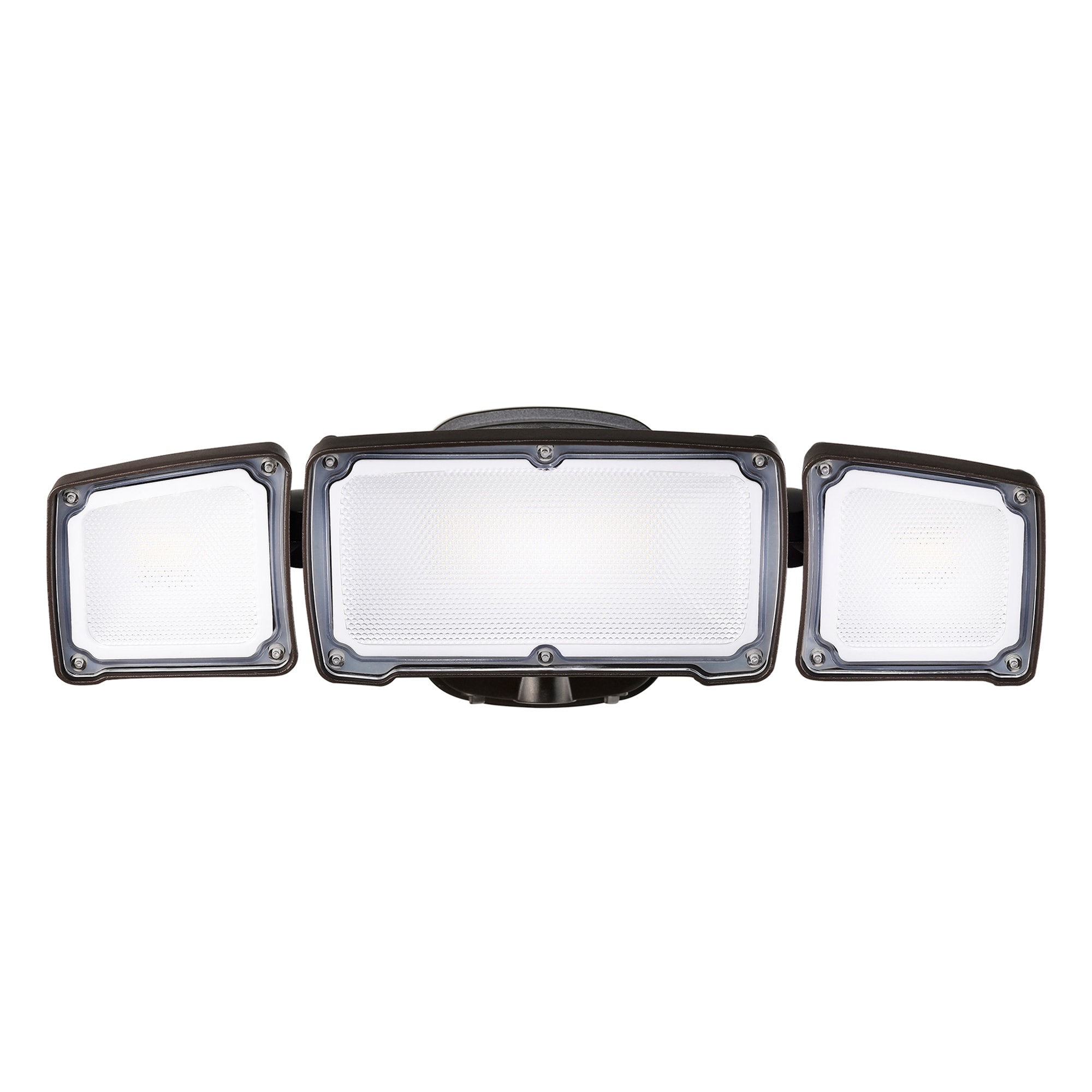 AWSENS AW2183D-BZ 40 -Watt EQ Hardwired LED Bronze 3 -Head Dusk-to-Dawn Flood Light 3800 -Lumen