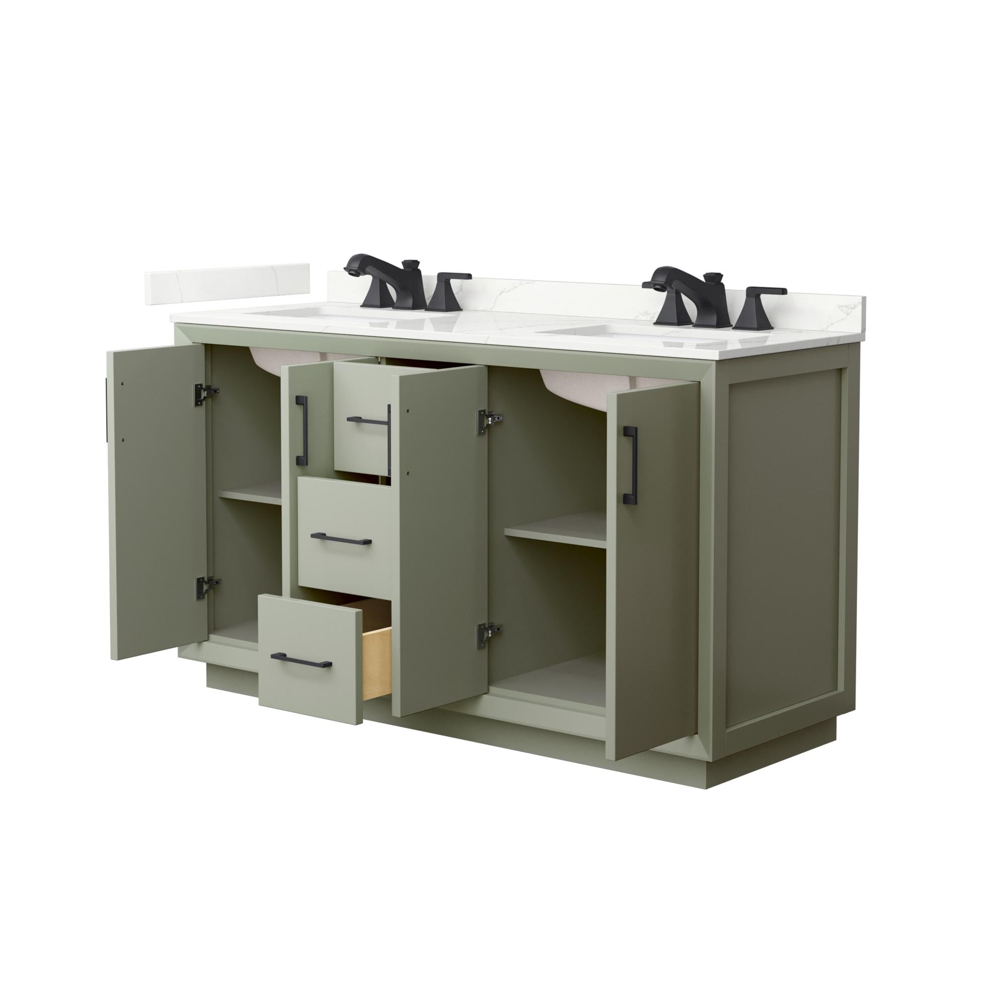Wyndham Collection WCF414160DLBGTUS3MXX Bath-Vanity-Combo - View #2