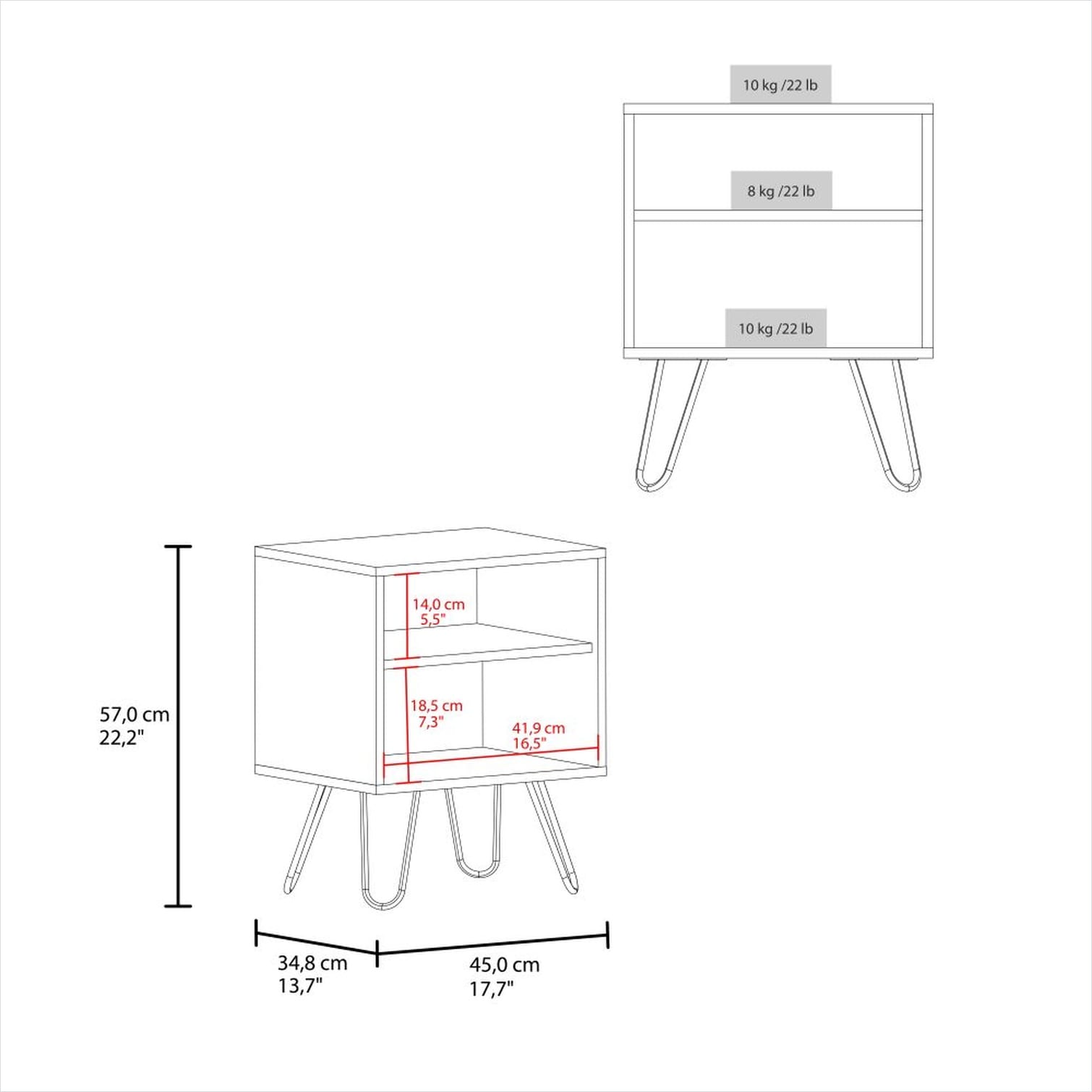 SunJet 2TKIS2BTBMQC nightstands - View #5