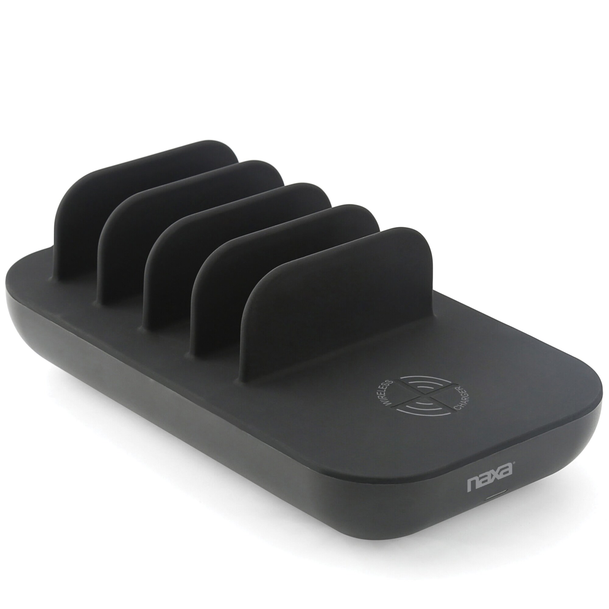 Naxa NAXNAP5002 Qi Wireless and Wired Charging Station for Apple and Android