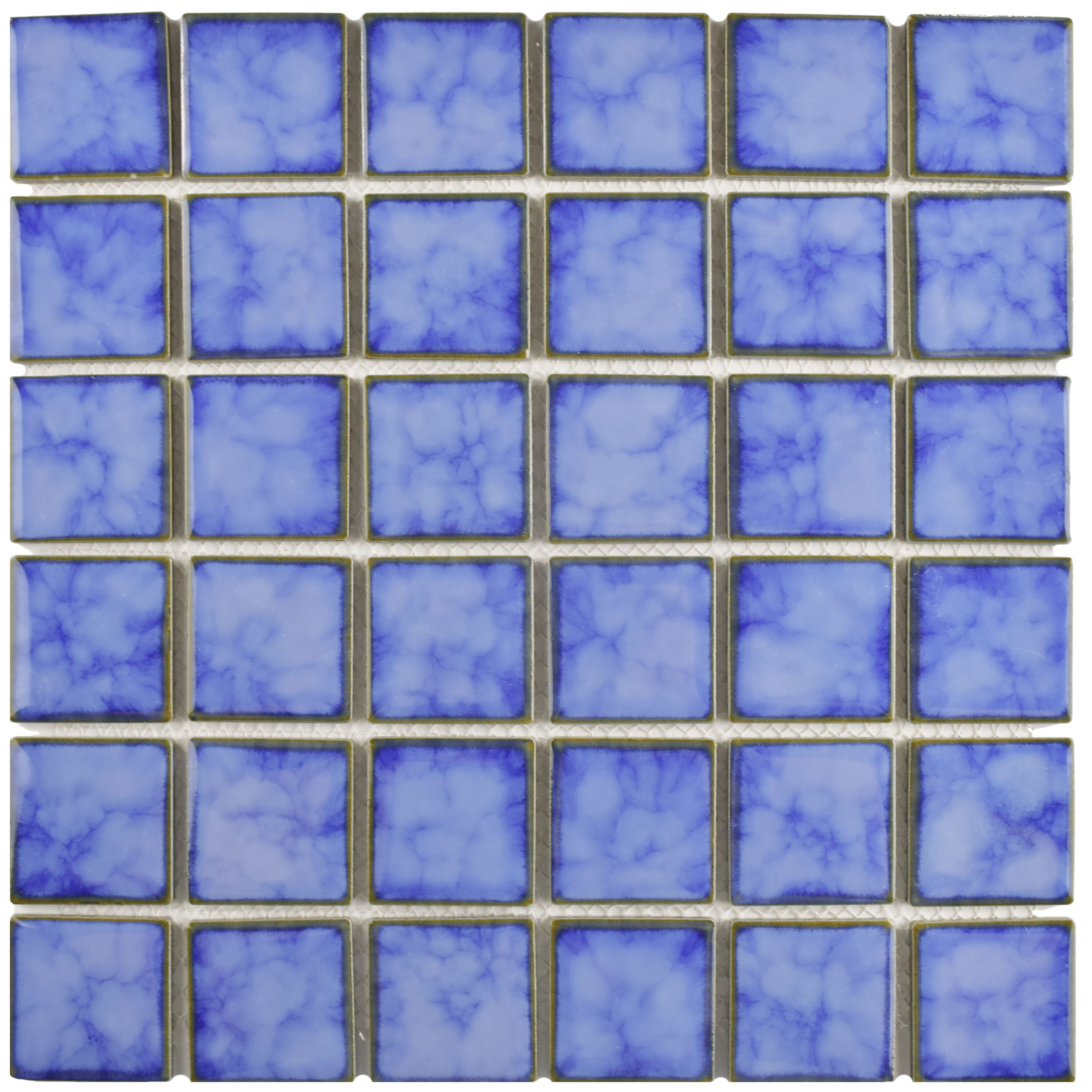 Affinity Tile S1FKOSQ144 (Sample) Squire Quad Falls 6-in x 6-in Glossy Porcelain Uniform Squares Mosaic Tile