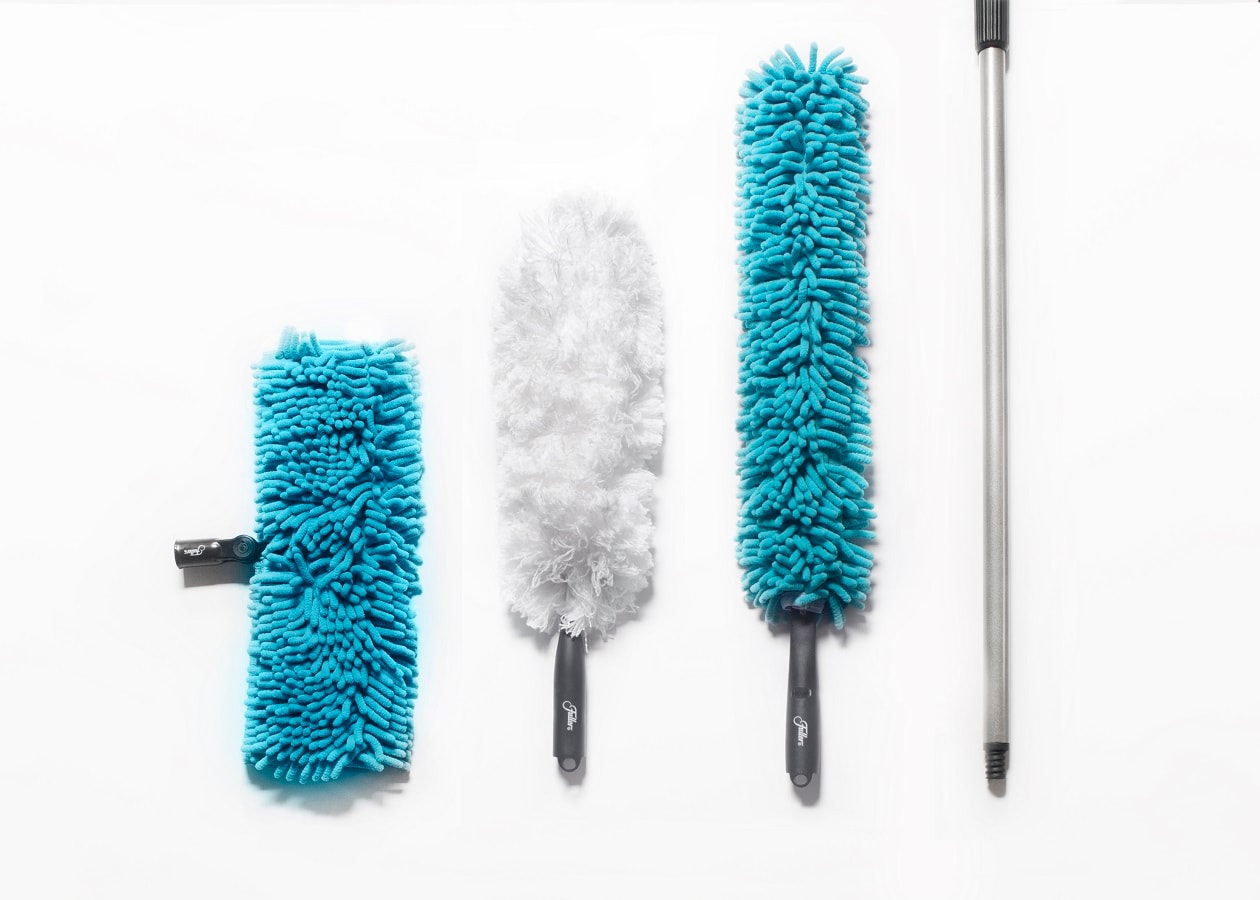 Fuller Brush Bendable Microfiber Duster - Bending Micro Fiber Dust Cleaner  w/Long Handle for Home Cleaning & Dusting - Flexible Head for Web Free TV