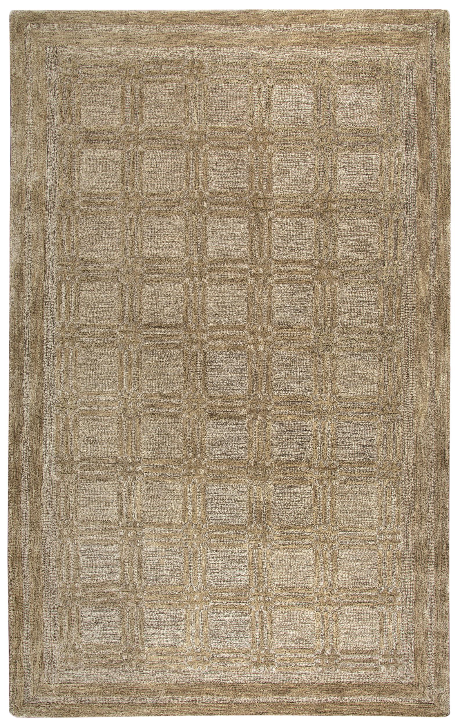 Emerson 5' x 8' Brown Hand-Tufted Wool Area Rug