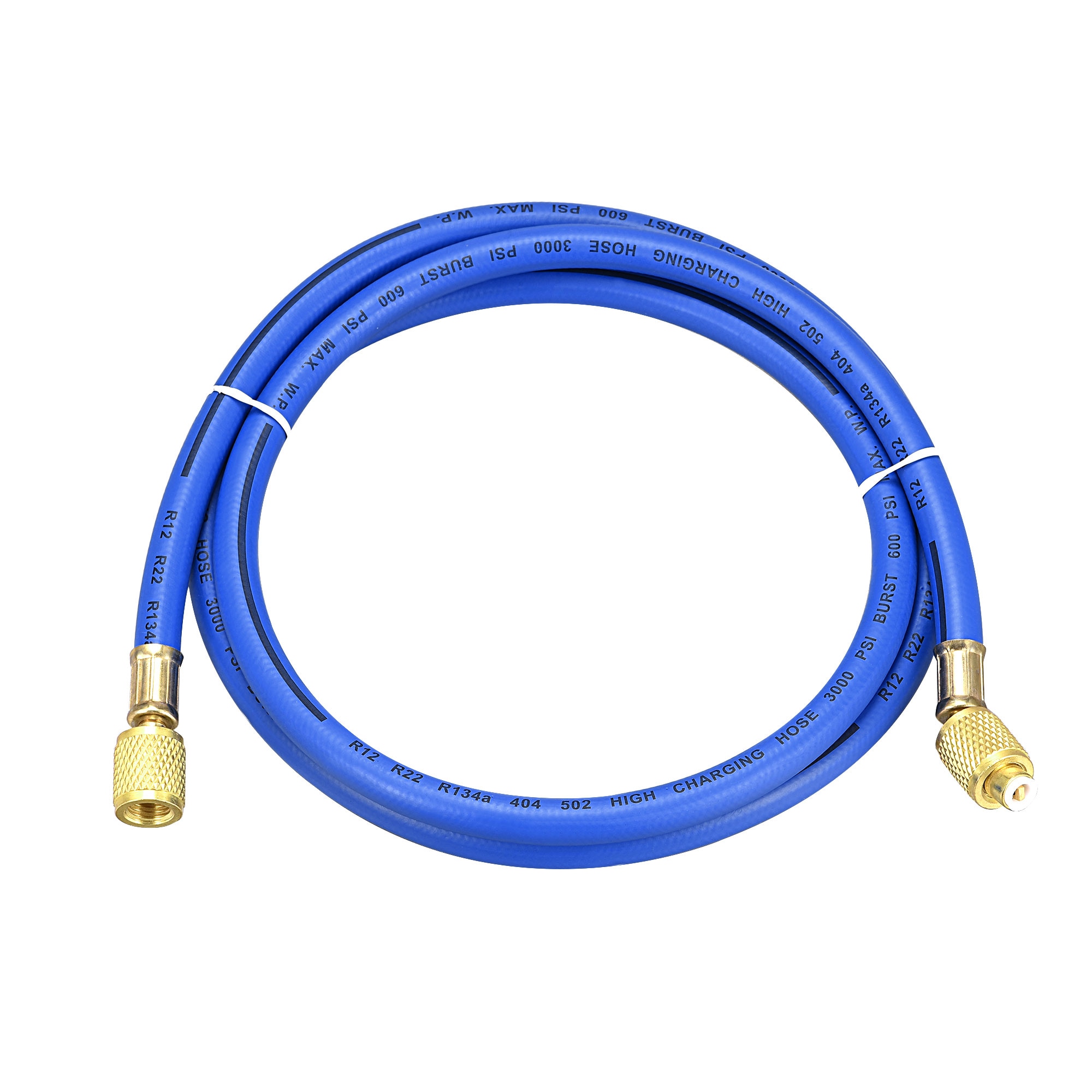 Unique Bargains Refrigerant Charging Hose 1/4 SAE Thread 4.92Ft Length 600PSI Tube HVAC Hoses for Home Air Conditioner Refrigeration Maintenance Blue #S25092400UX5970