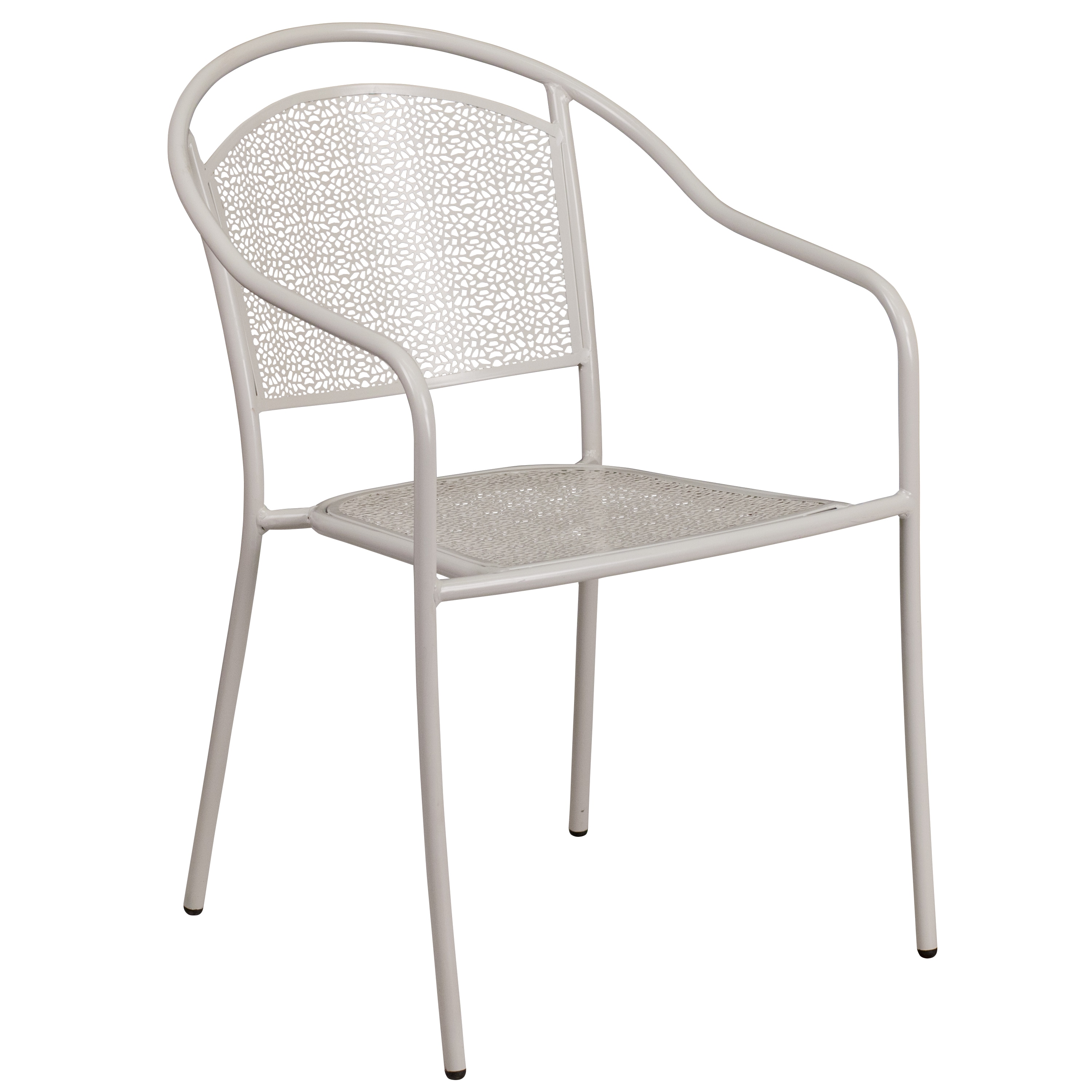 Flash Furniture 889142057406 Oia Stackable Metal Frame Dining arm chair