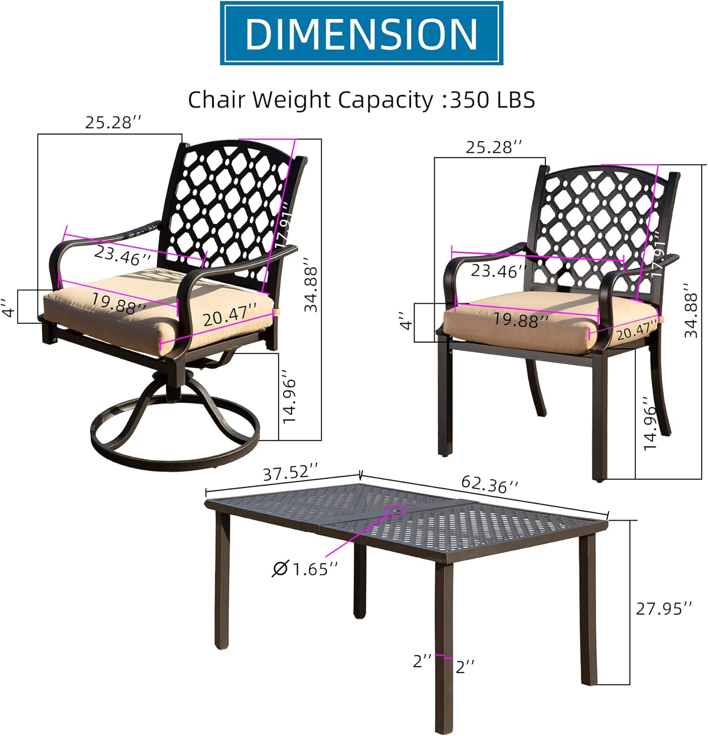 AAZJ JDU-378AAE Patio-Dining-Sets - View #2