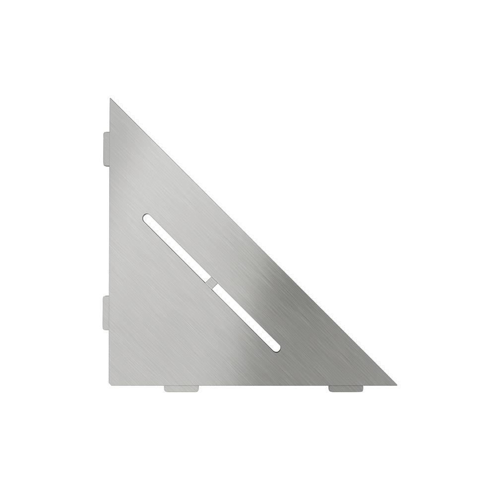 Schluter Systems SES1D7EB Shelf Triangular Corner Pure Brushed Stainless Steel