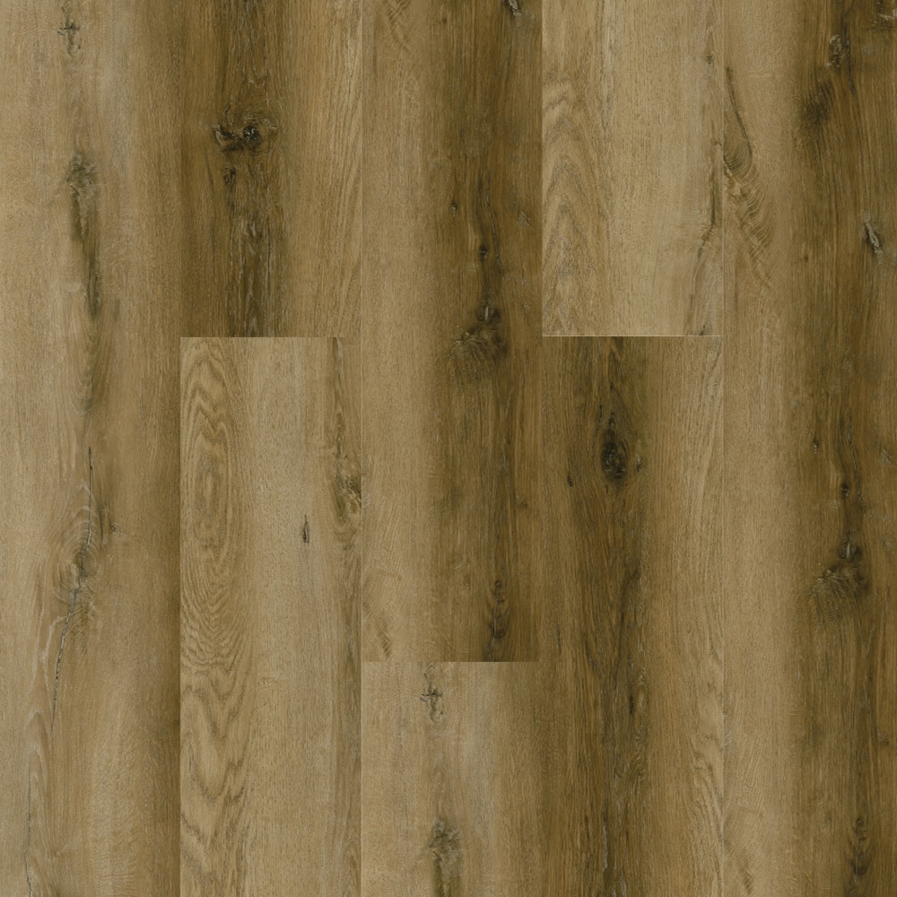 STAINMASTER LWD209669486 Jamesville Oak Brown Wood look 22-mil x 9-in W x 48-in L Waterproof and Water Resistant Interlocking Luxury Vinyl Plank Flooring ( 21.31-sq ft Carton )