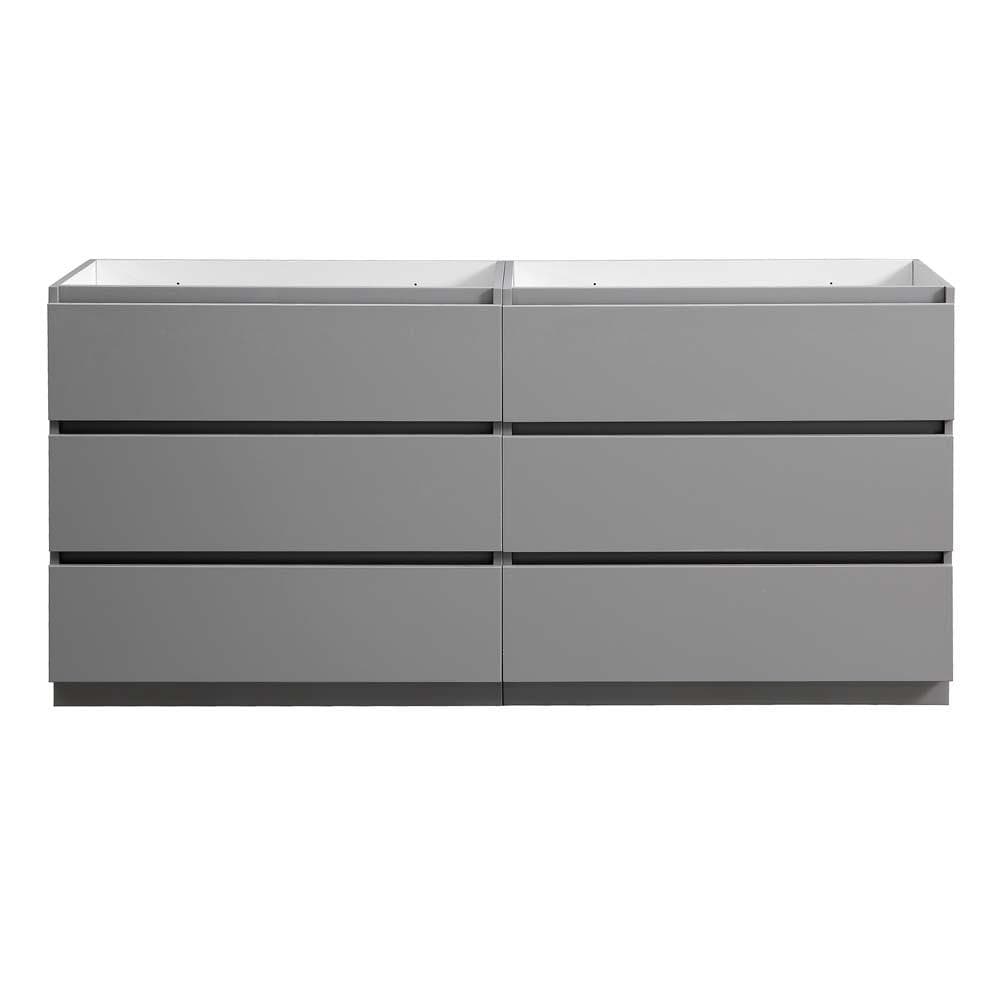 Fresca FCB93-3636GR-D Lazzaro 72-in Gray - 2 PCS Bathroom Vanity Base Cabinet without Top