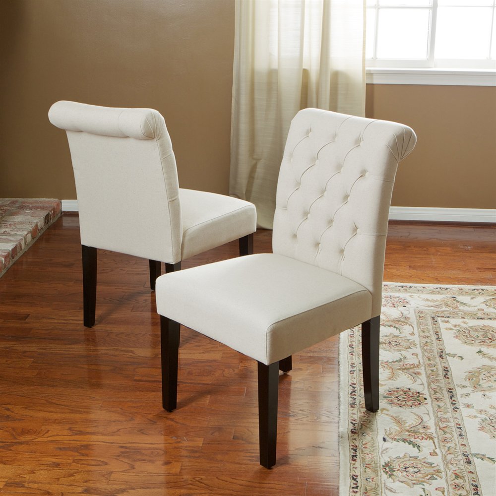 Best Selling Home Decor Set of 2 Ivory Side Chairs in the Dining Chairs
