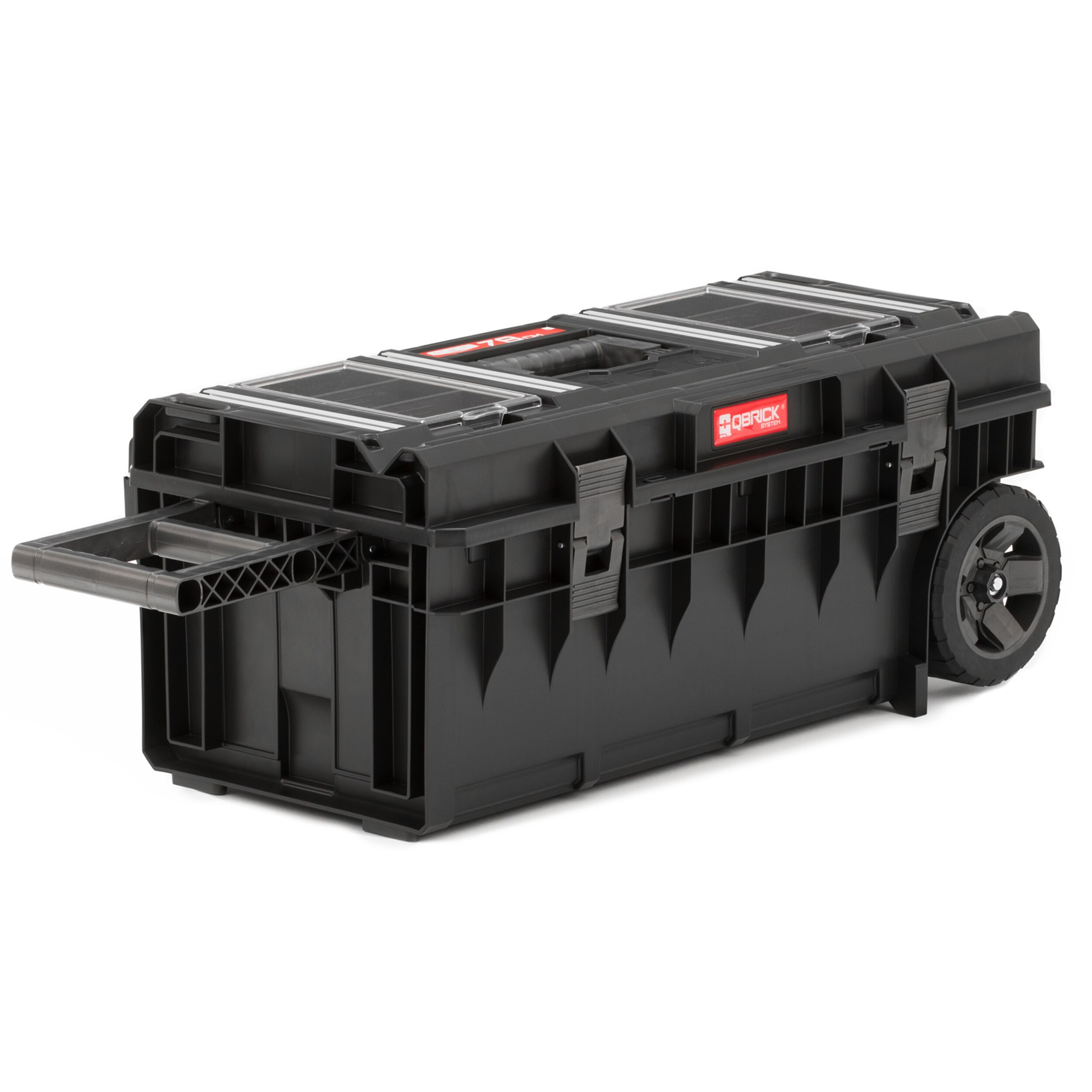 Qbrick System QS ONE/Pro 23.6-in Black Metal Wheels Lockable Tool Box