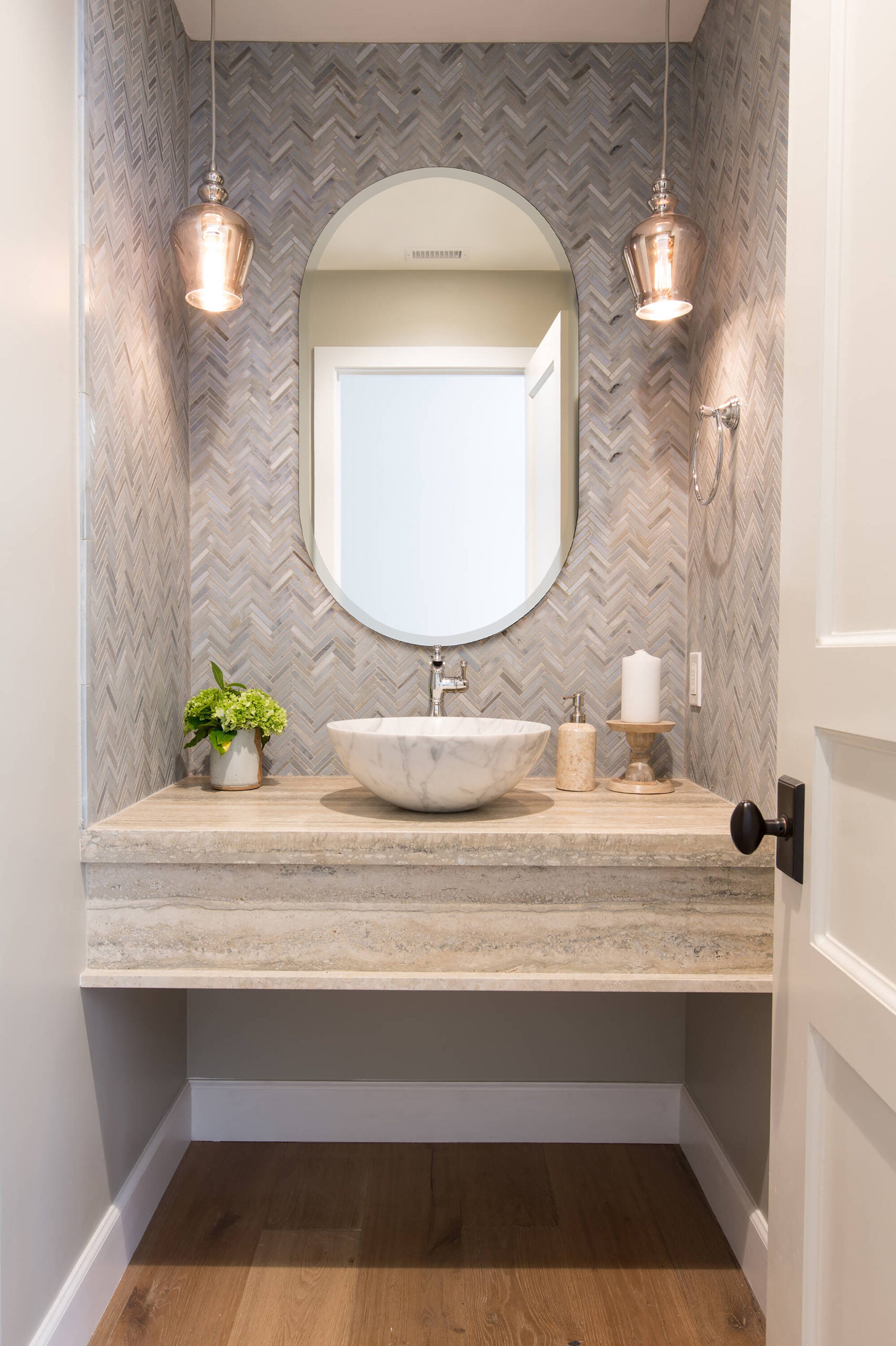 Khloe Frameless Rectangular Vanity Mirror with Beveled Edges