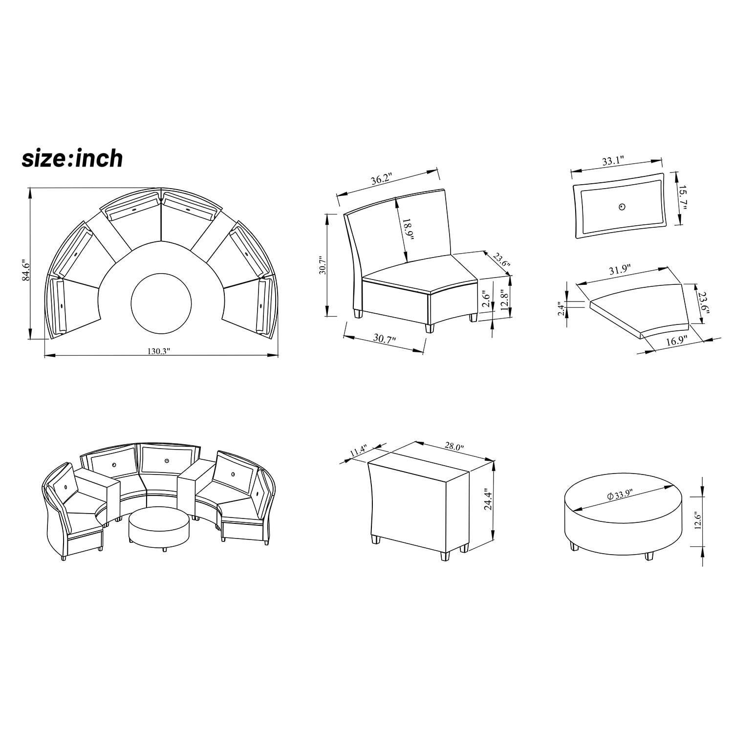 GZMR TMOD000074BL Patio-Conversation-Sets - View #6