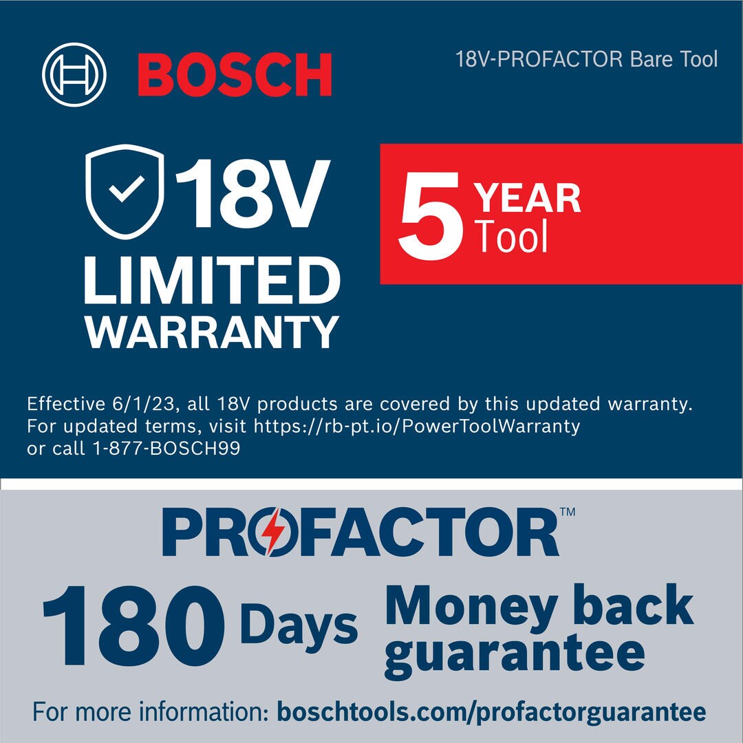 BOSCH GSB18V-1330CN PROFACTOR™ 18V Connected-Ready 1/2 In. Hammer  Drill/Driver (Bare Tool)