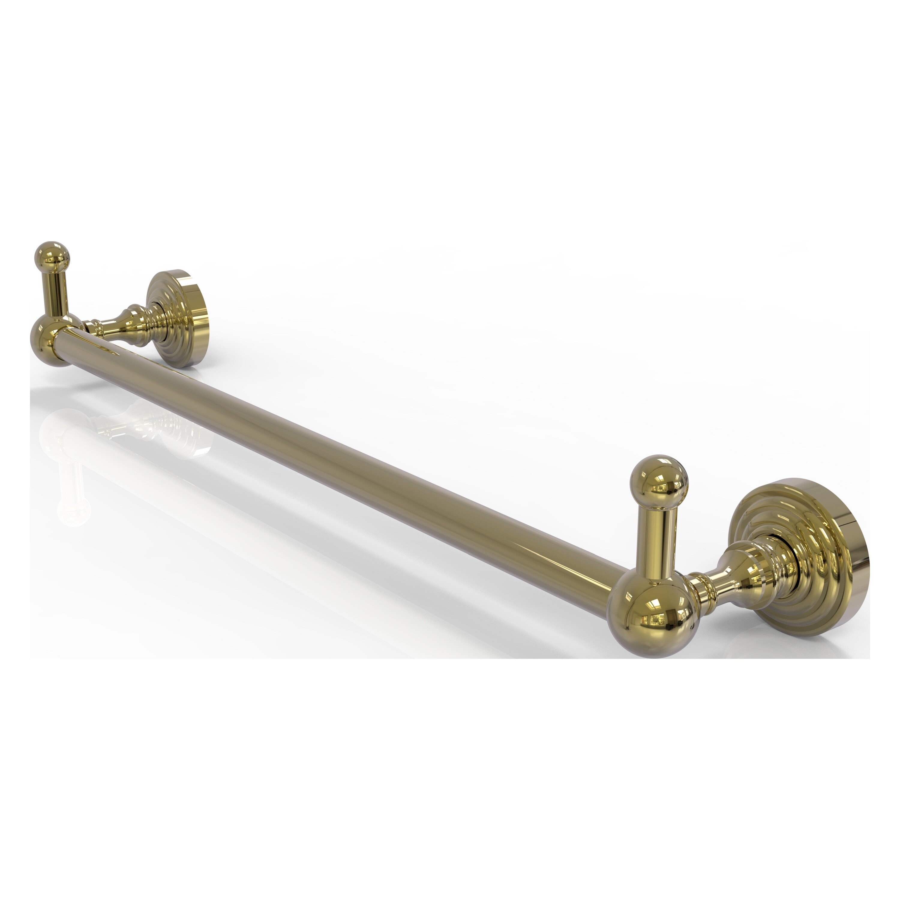 Allied Brass WP-41-24-PEG-UNL Waverly Place 24-in Unlacquered Brass Wall mount Single Towel Bar