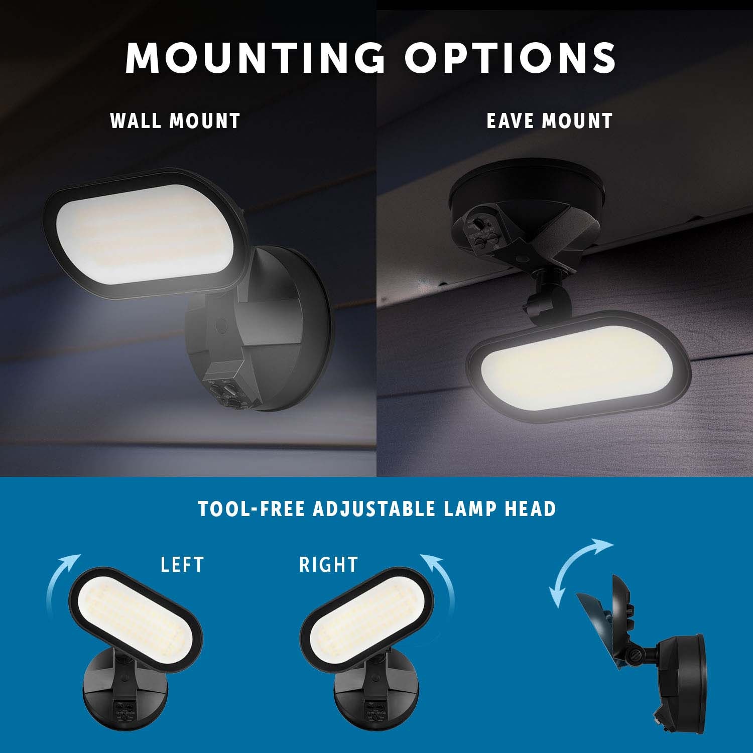 Utilitech Hardwired LED Black 1 -Head Dusk-to-Dawn Flood Light