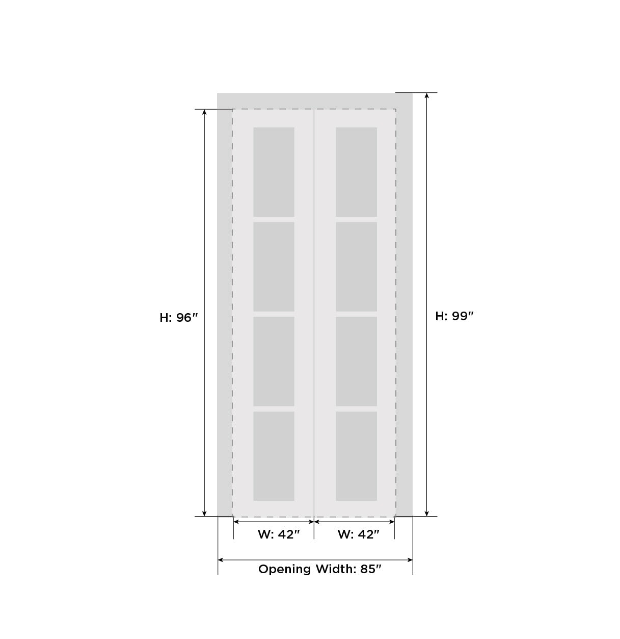 SARTODOORS QUA4117BFWS8496 Bifold-Sliding-Closet-Doors - View #4