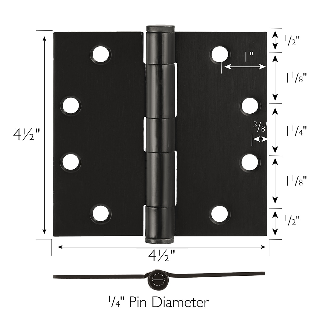 Design House 3-1/2-in H X Square Oil-Rubbed Bronze Butterfly Interior ...