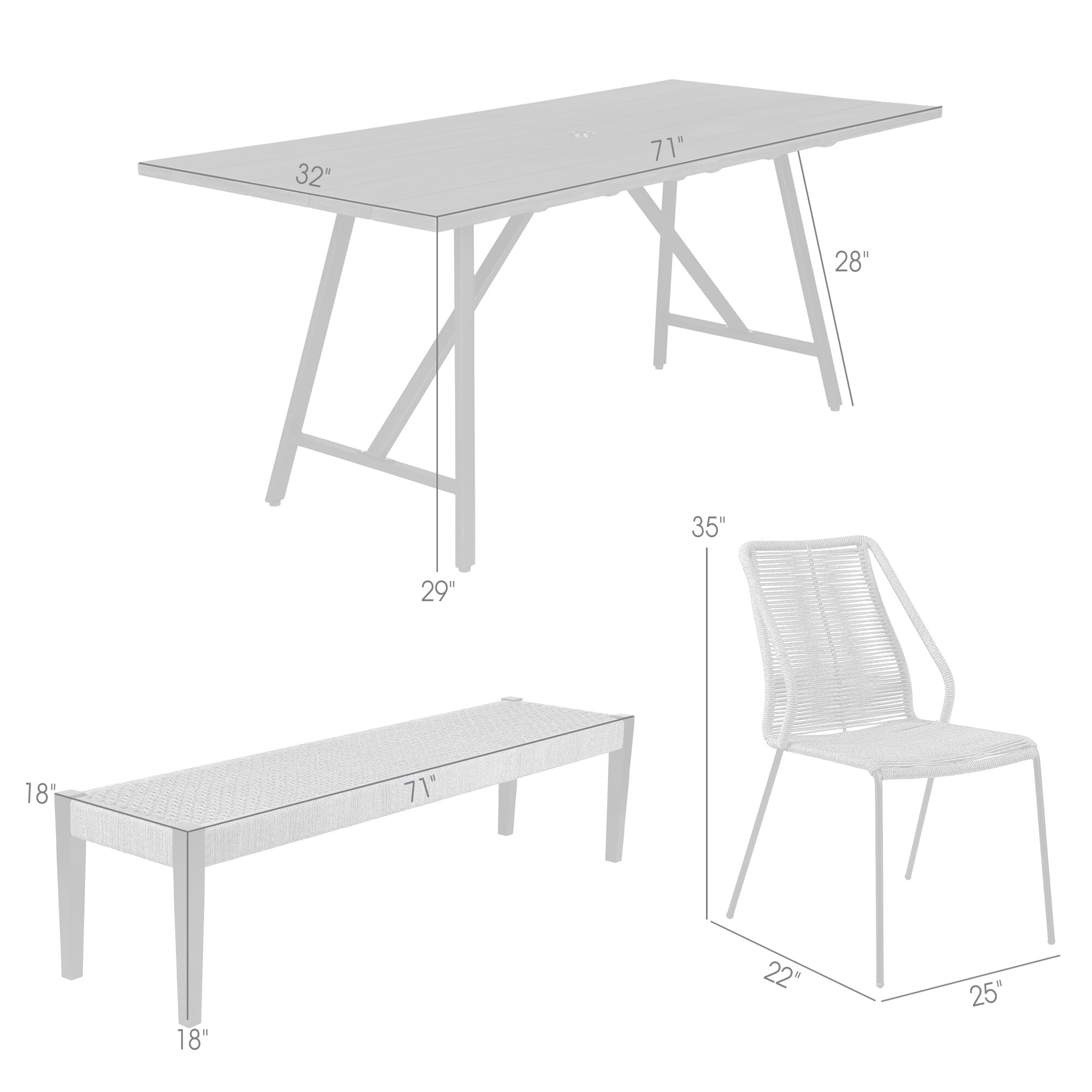 Armen Living 840254333826 Patio-Dining-Sets - View #5