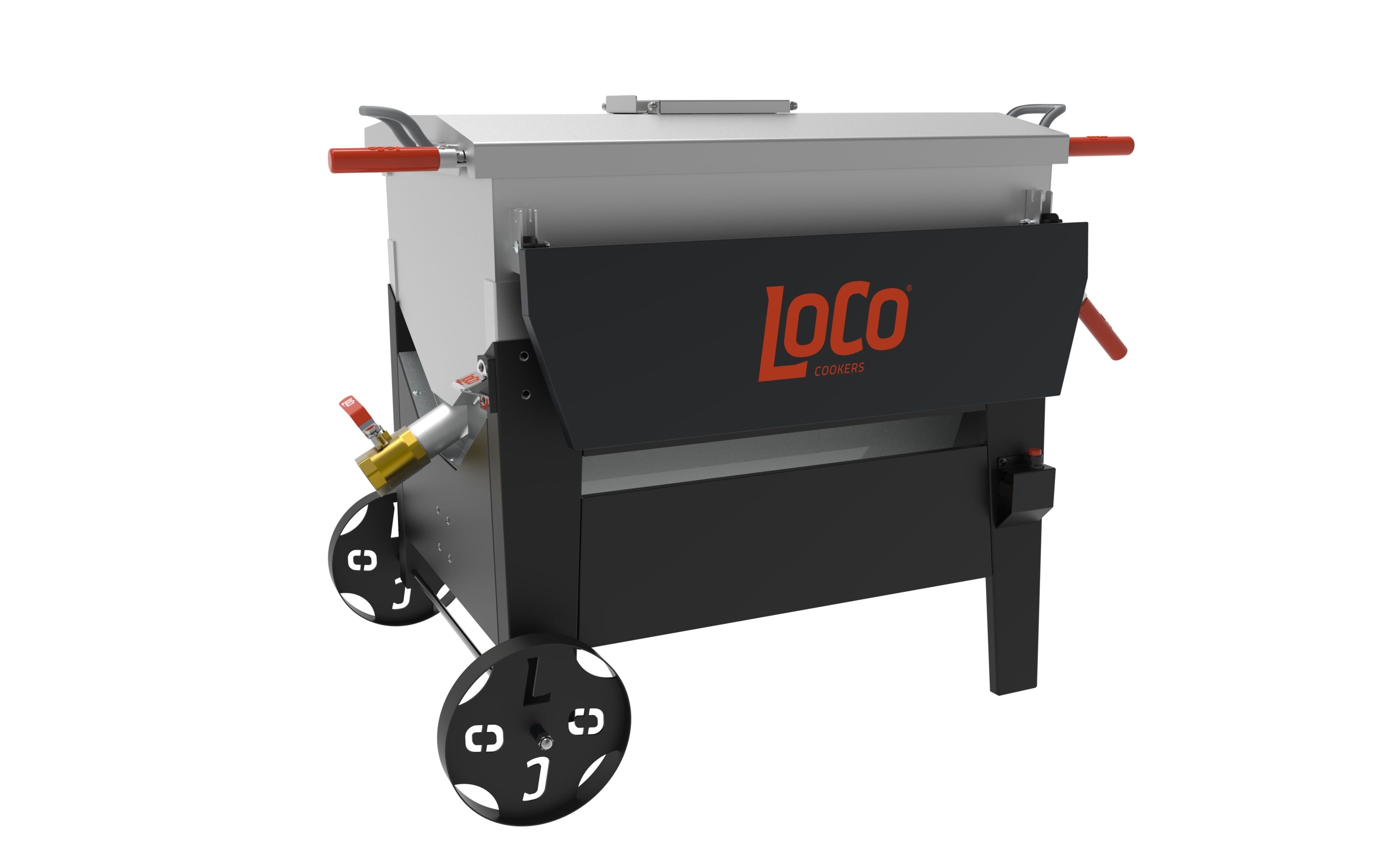 loco cookers propane dual burner fry cart