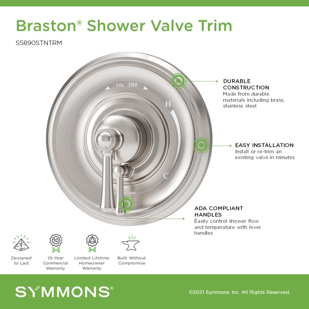 Symmons 5890STNTRM Shower-Handles - View #3